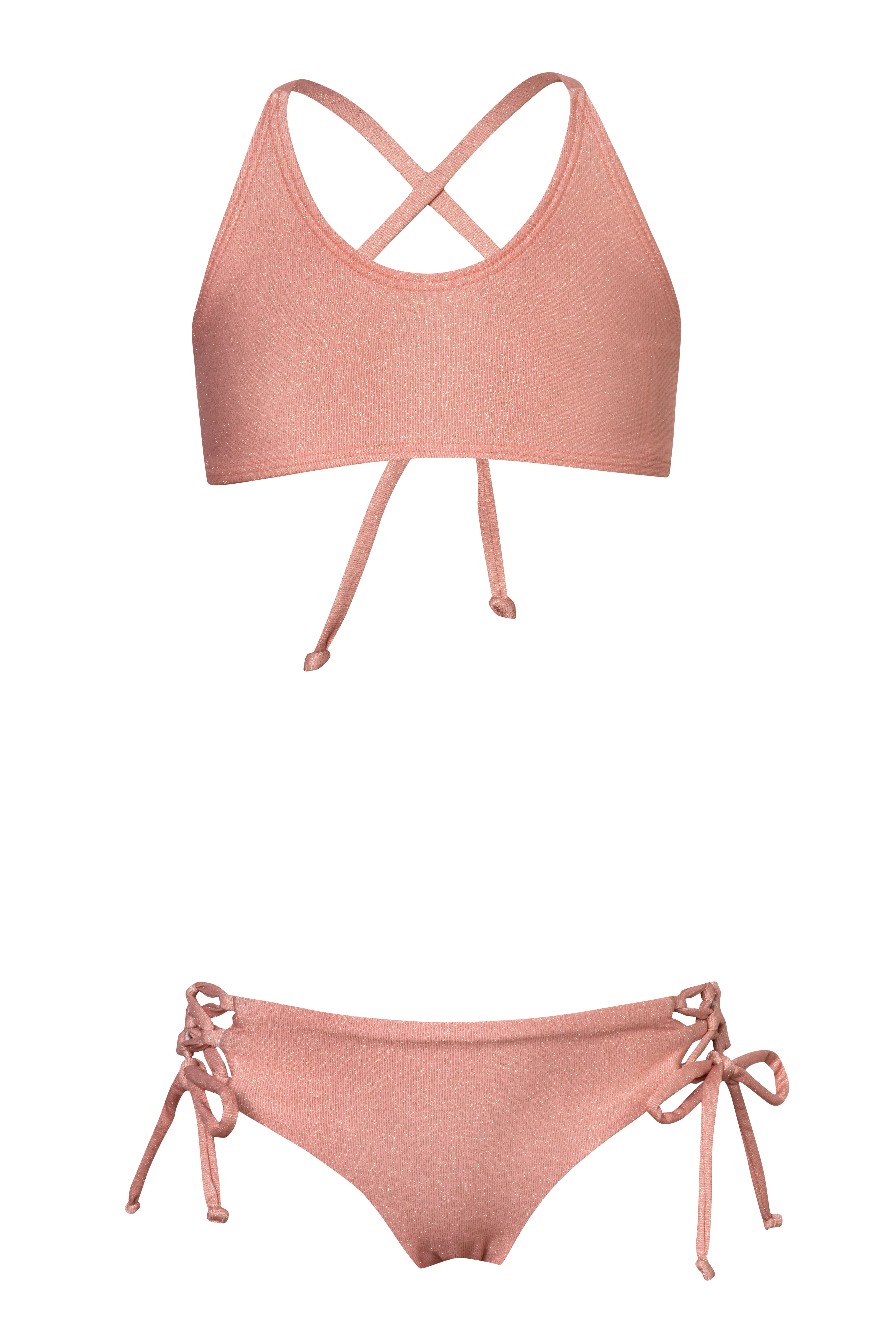 Front Row - Rose Glitter Bikini Set (FINAL SALE)