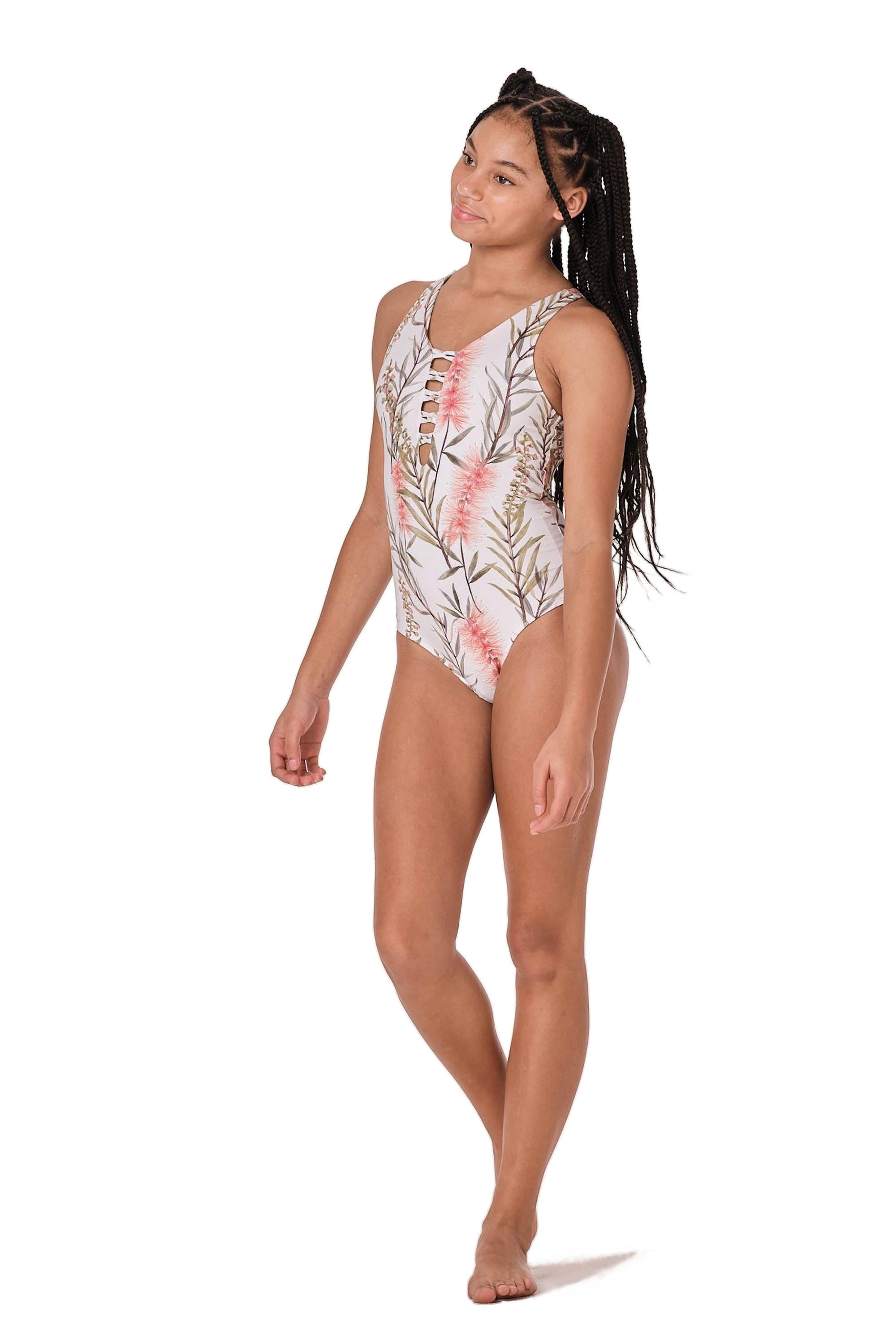 V-Sion - Tropical Garden White One Piece (FINAL SALE)