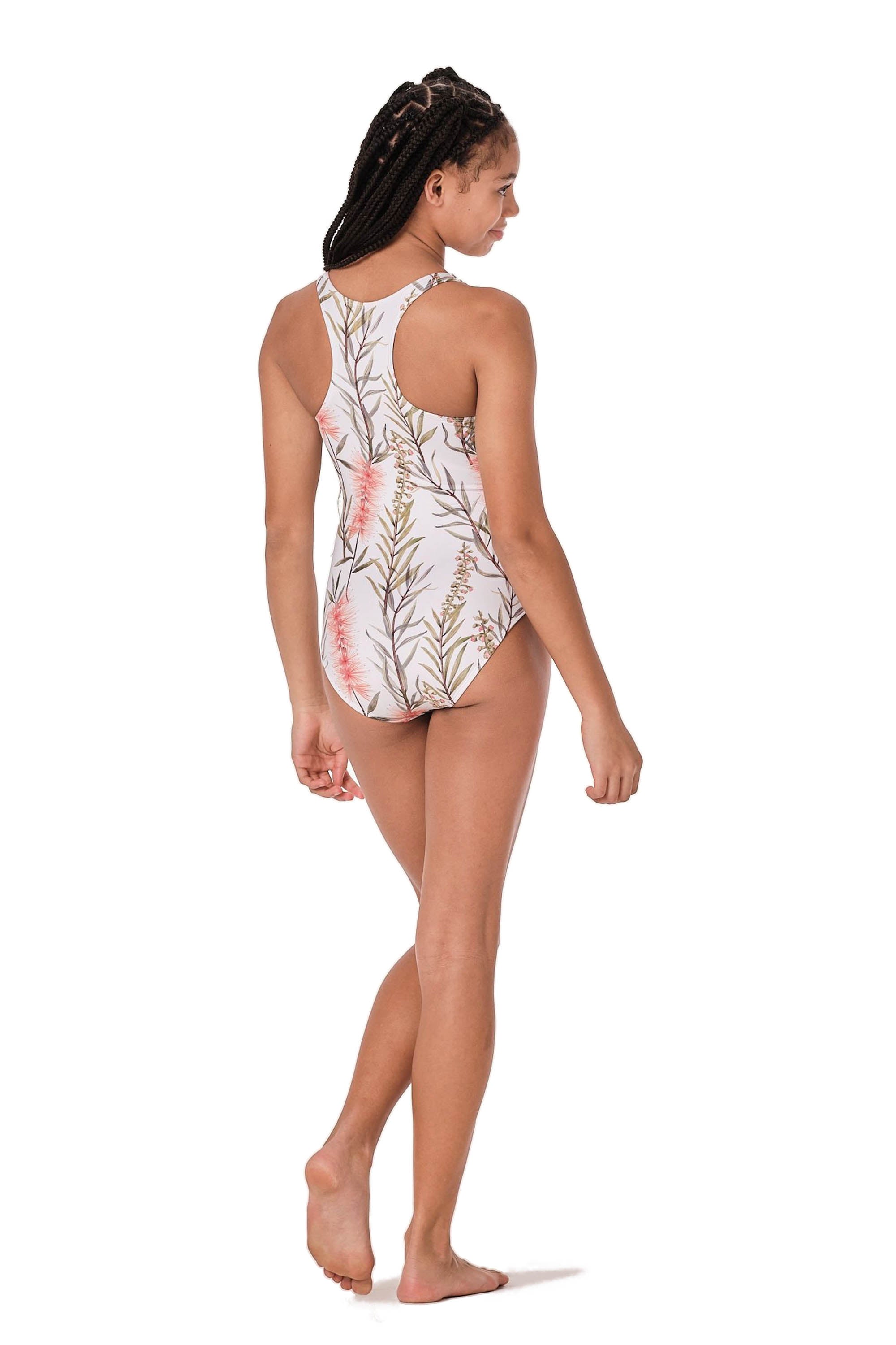 V-Sion - Tropical Garden White One Piece (FINAL SALE)