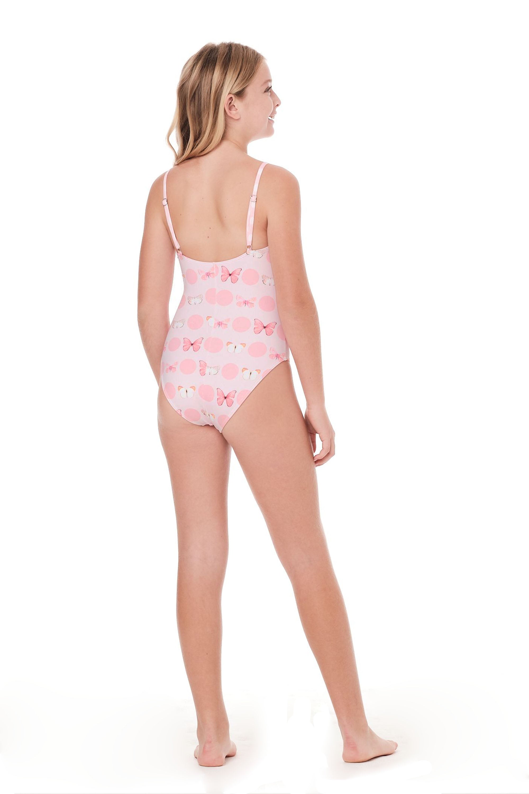 Peek A Boo - Pink Butterflies One Piece (FINAL SALE)