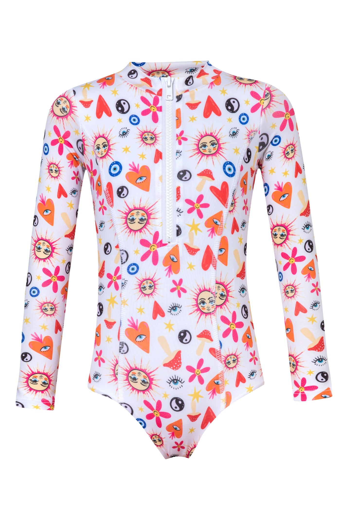 Scooba Doo  - Happy Hippie White One Piece (FINAL SALE)