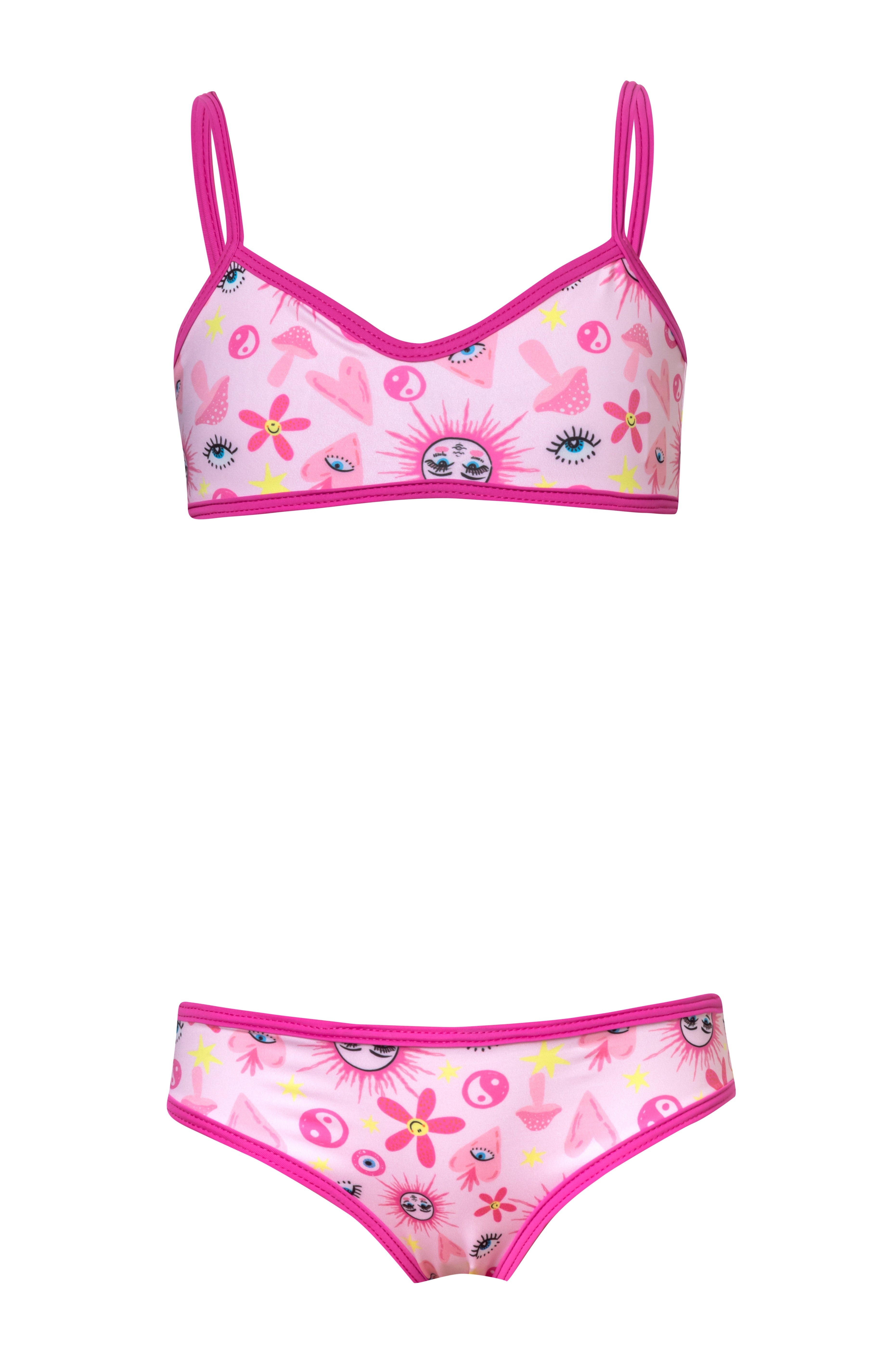 So Chic - Happy Hippie Pink Bikini Set (FINAL SALE)