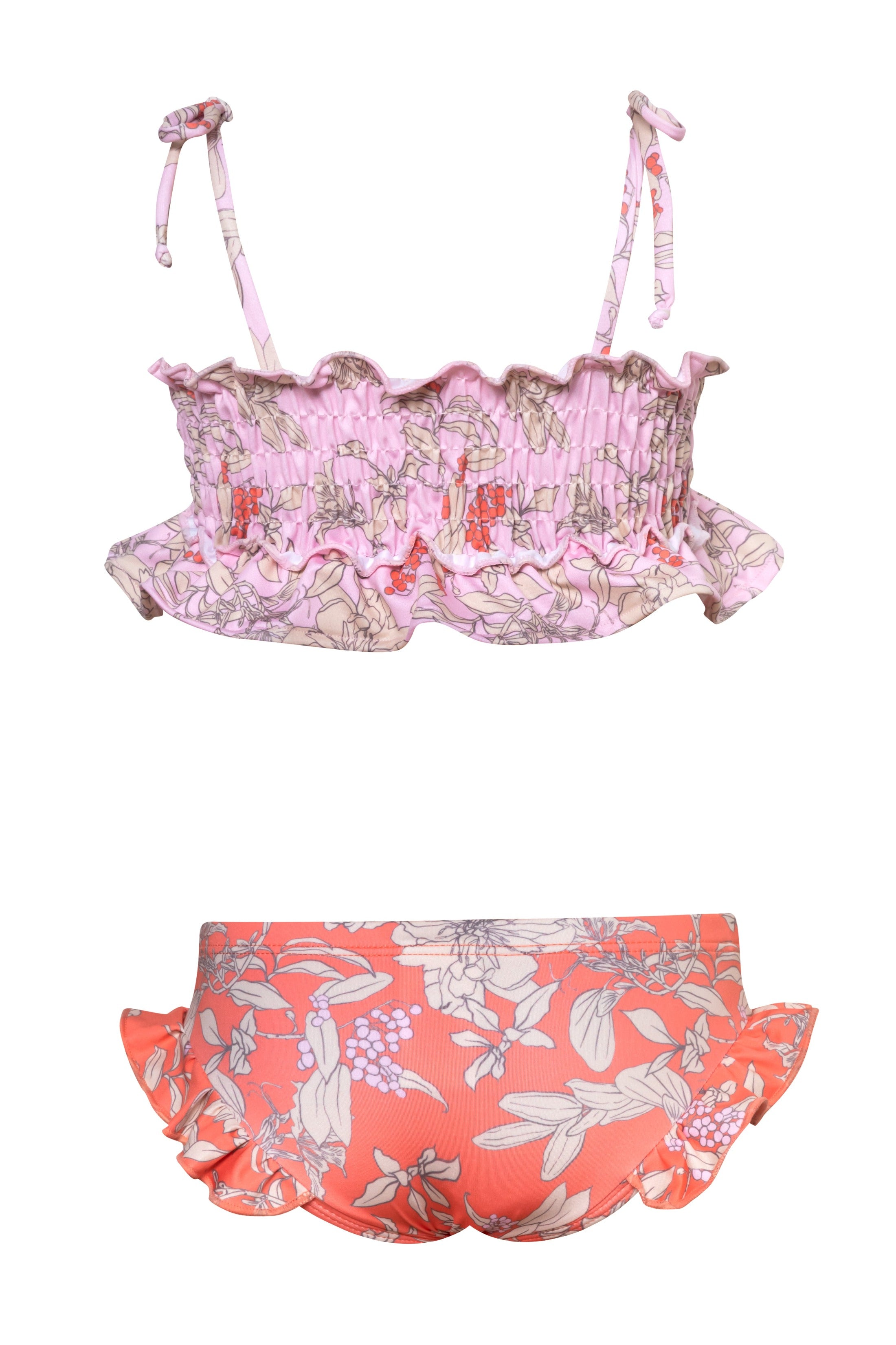 Mini Kini - Garden Coral Bikini Set (FINAL SALE)