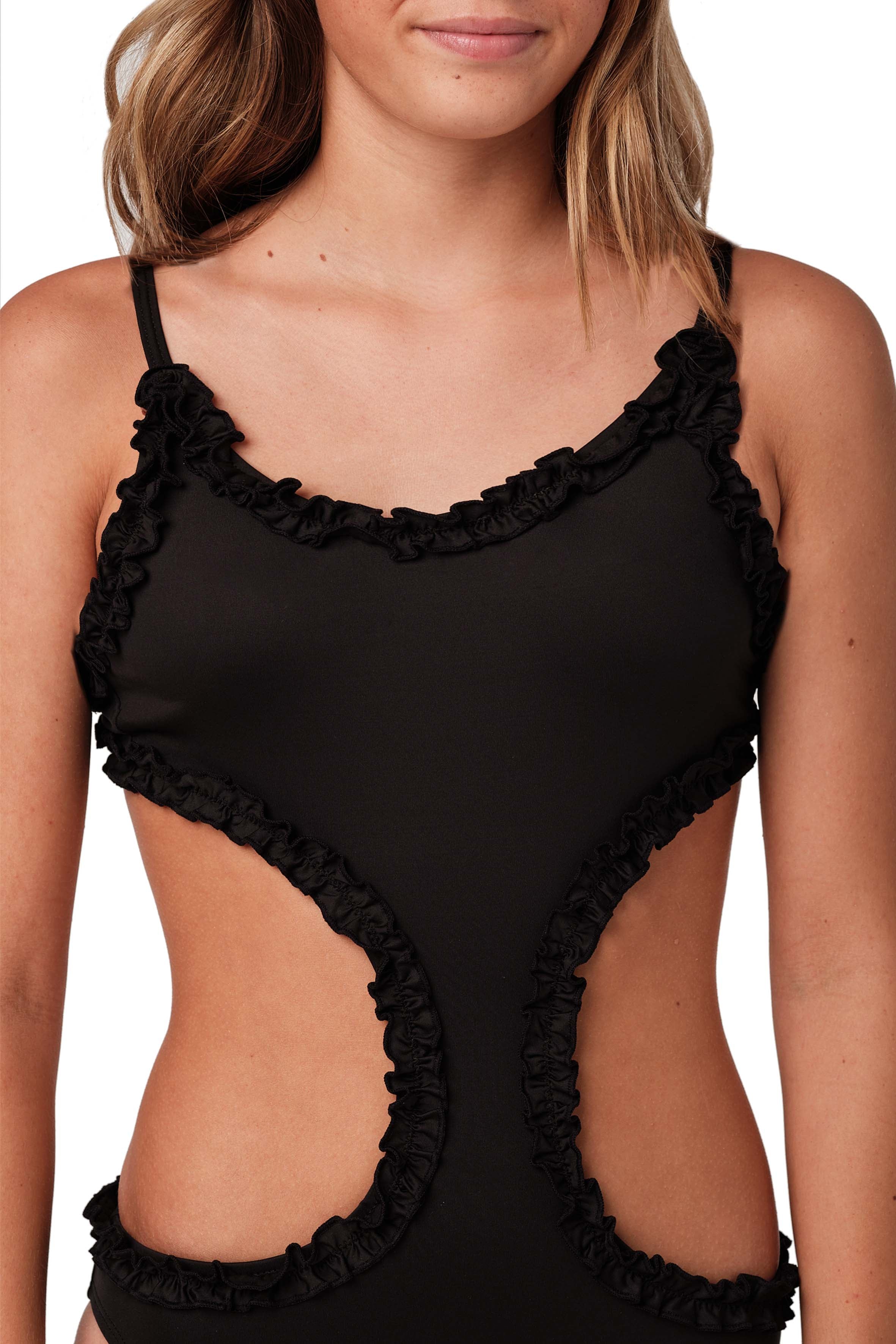 Hey Girl - Black One Piece  (FINAL SALE)