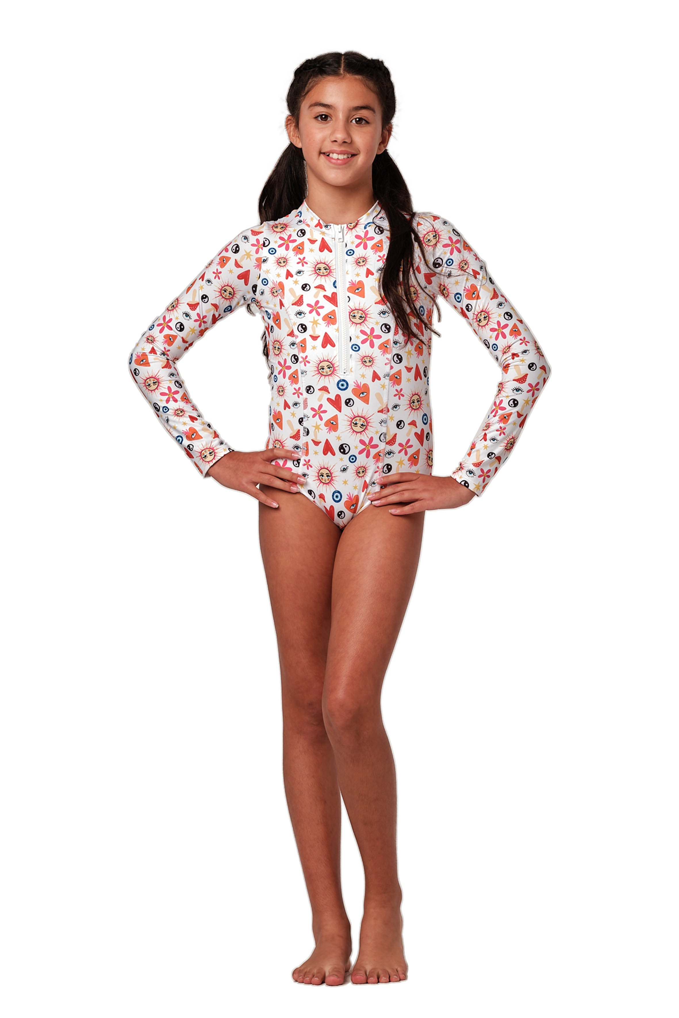 Scooba Doo  - Happy Hippie White One Piece (FINAL SALE)