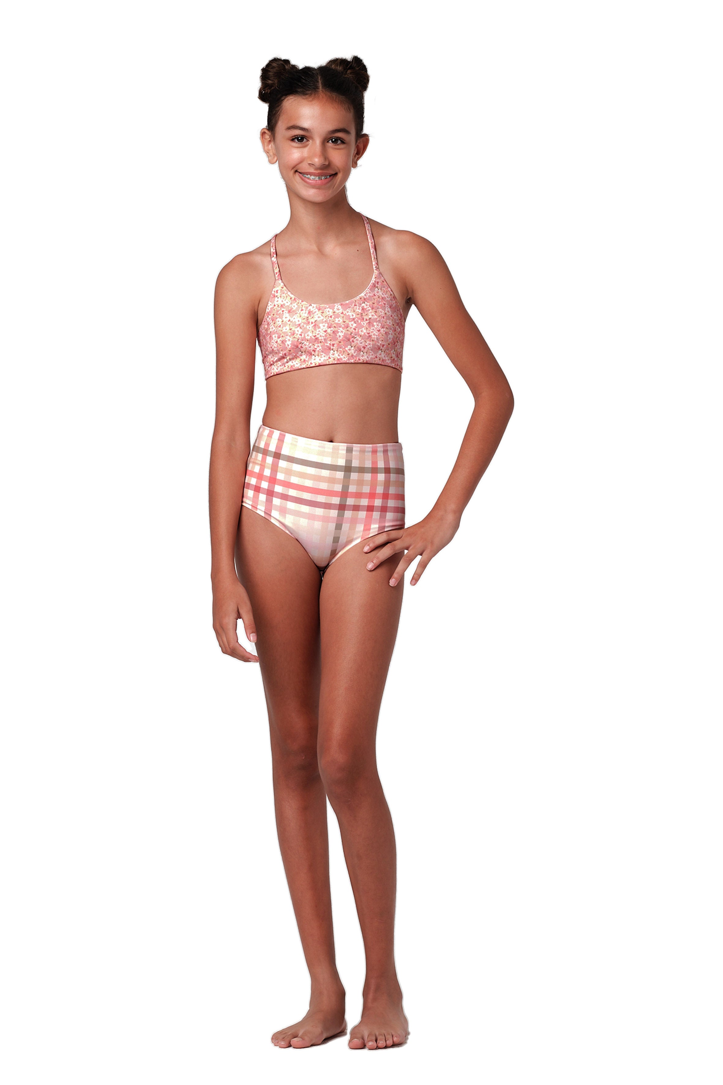 Highs and Lows -  Gingham Cream Bikini Set (FINAL SALE)