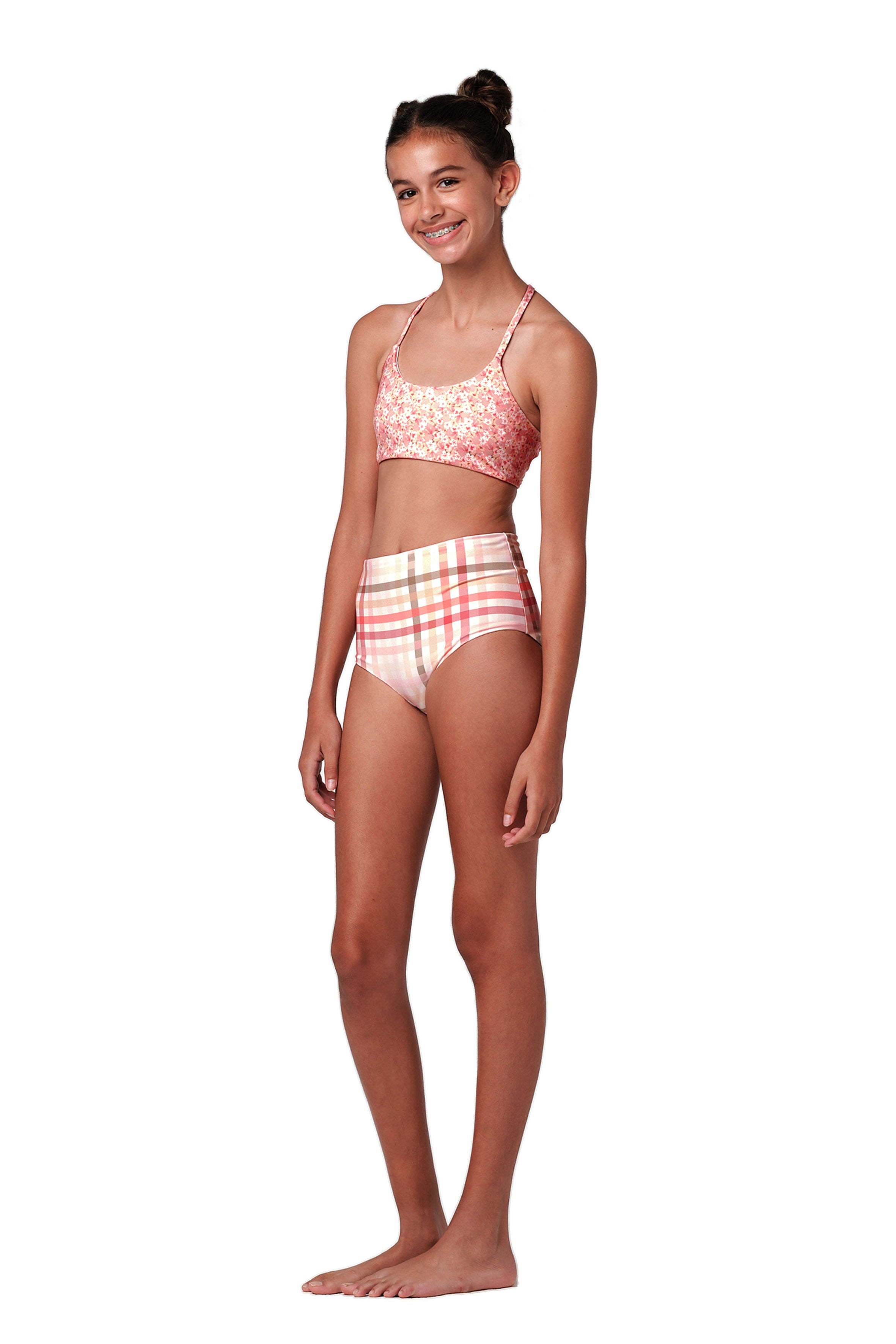 Highs and Lows -  Gingham Cream Bikini Set (FINAL SALE)