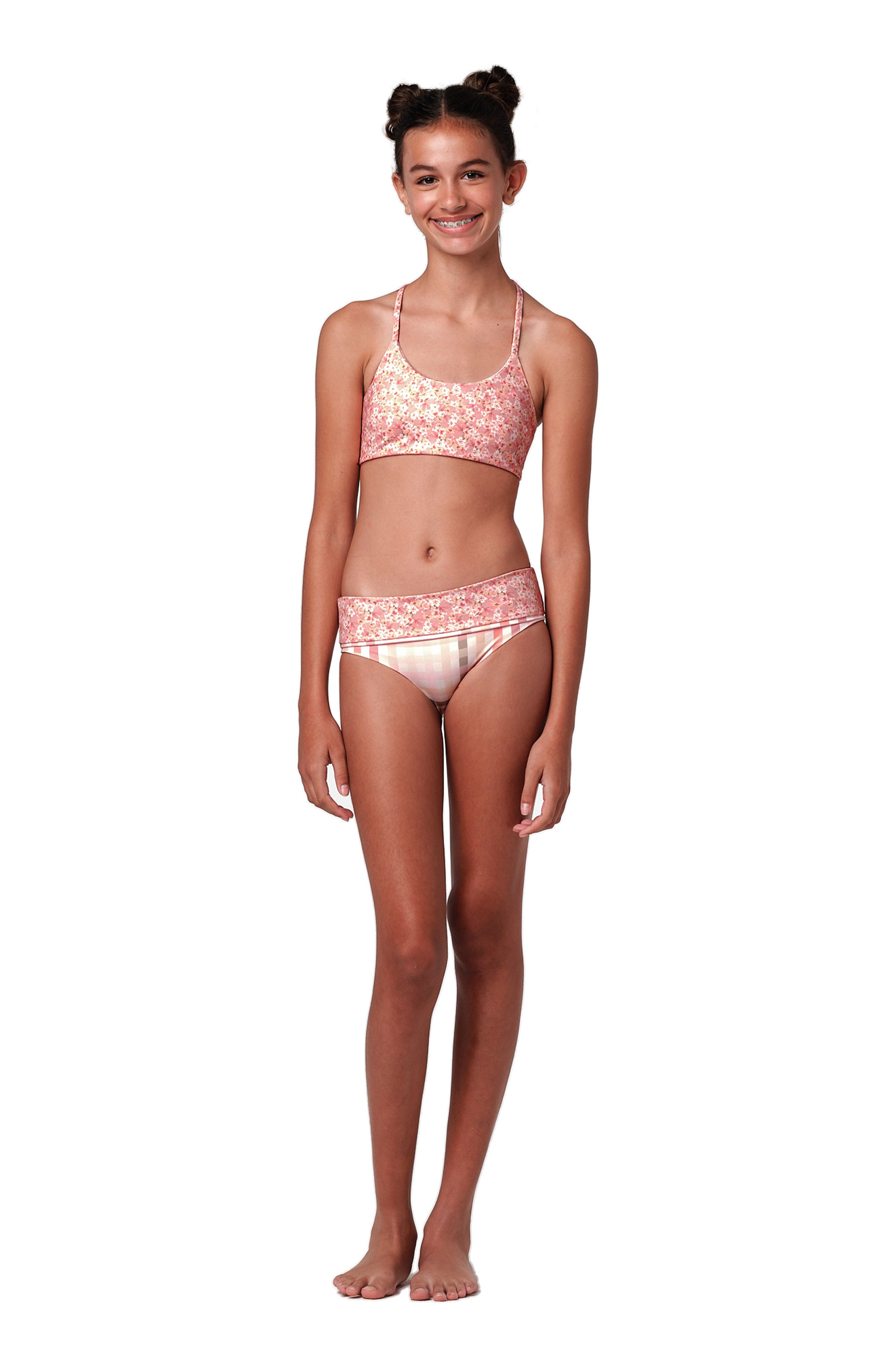 Highs and Lows -  Gingham Cream Bikini Set (FINAL SALE)