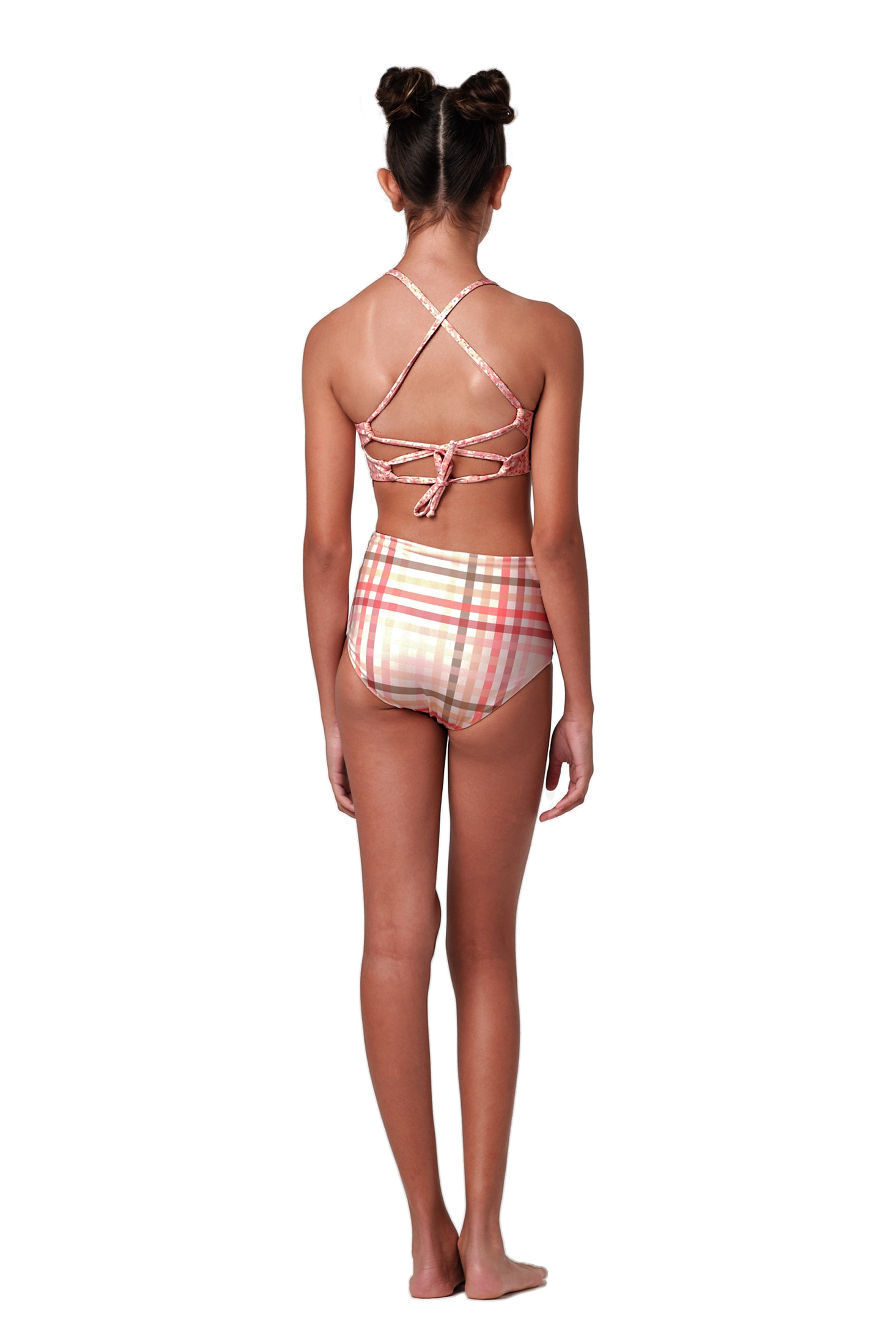 Highs and Lows -  Gingham Cream Bikini Set (FINAL SALE)