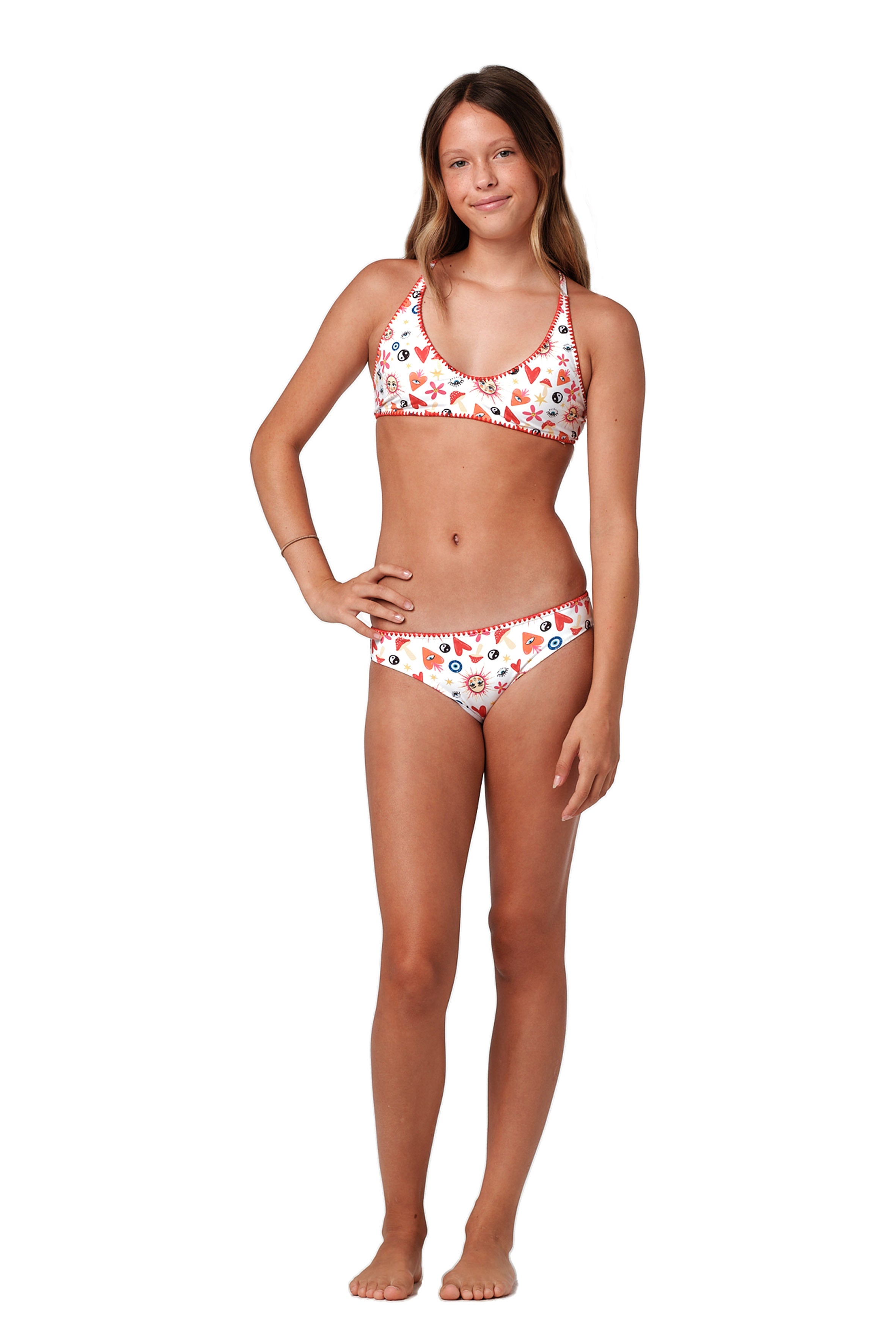 Stitched - Happy Hippie White Bikini Set (FINAL SALE)
