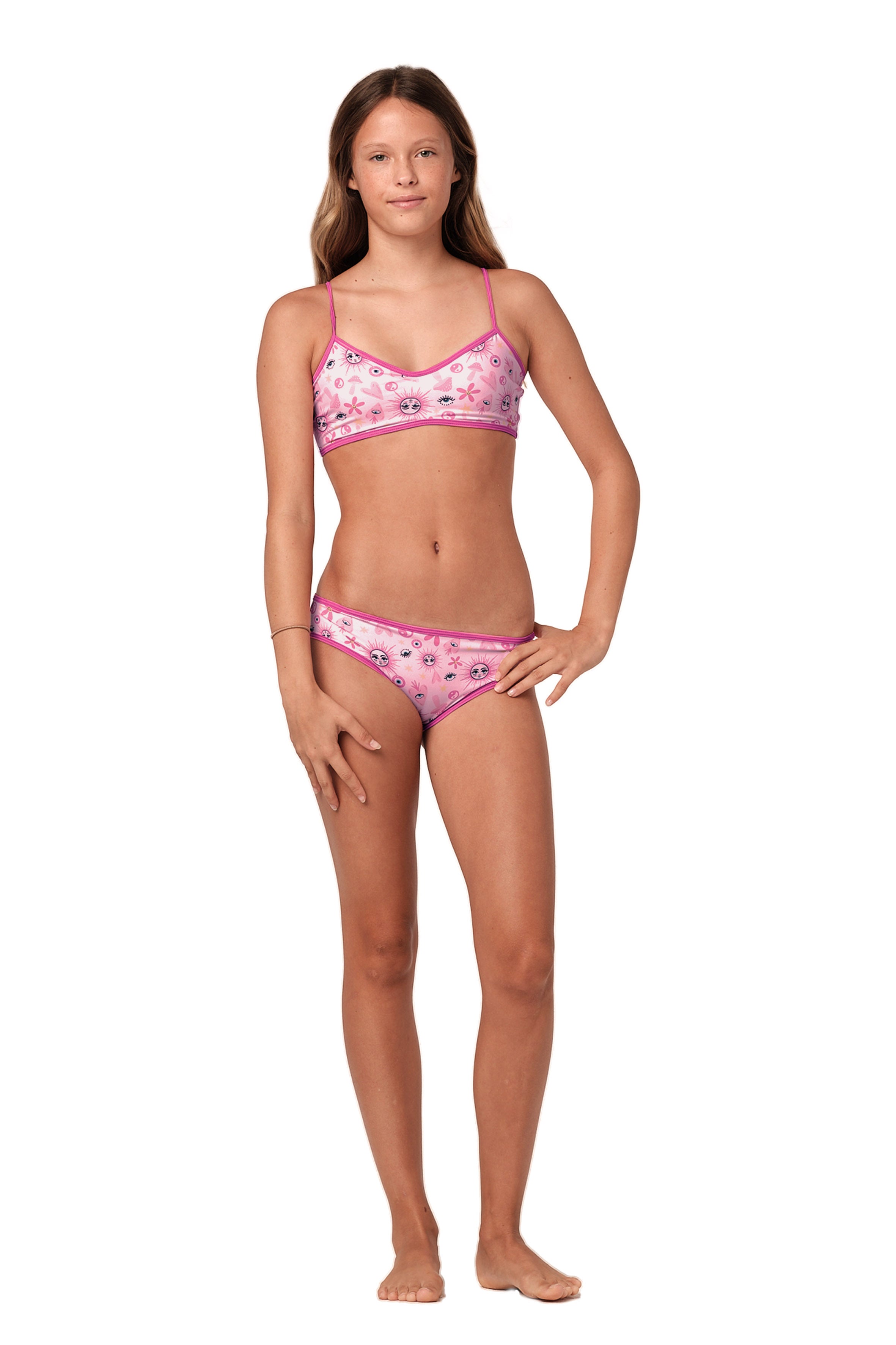 So Chic - Happy Hippie Pink Bikini Set (FINAL SALE)