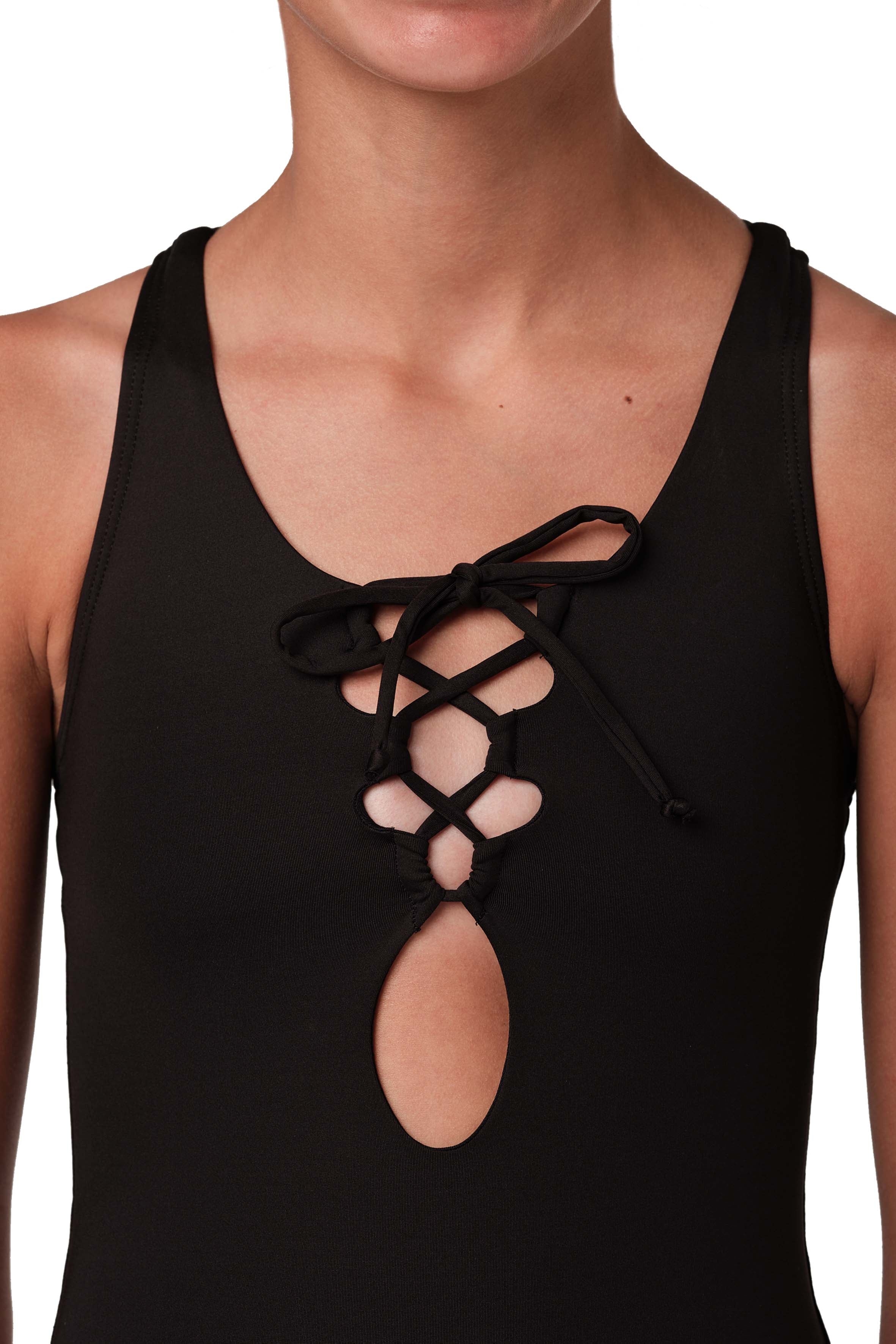 Sleek - Black Glitter One Piece (FINAL SALE)