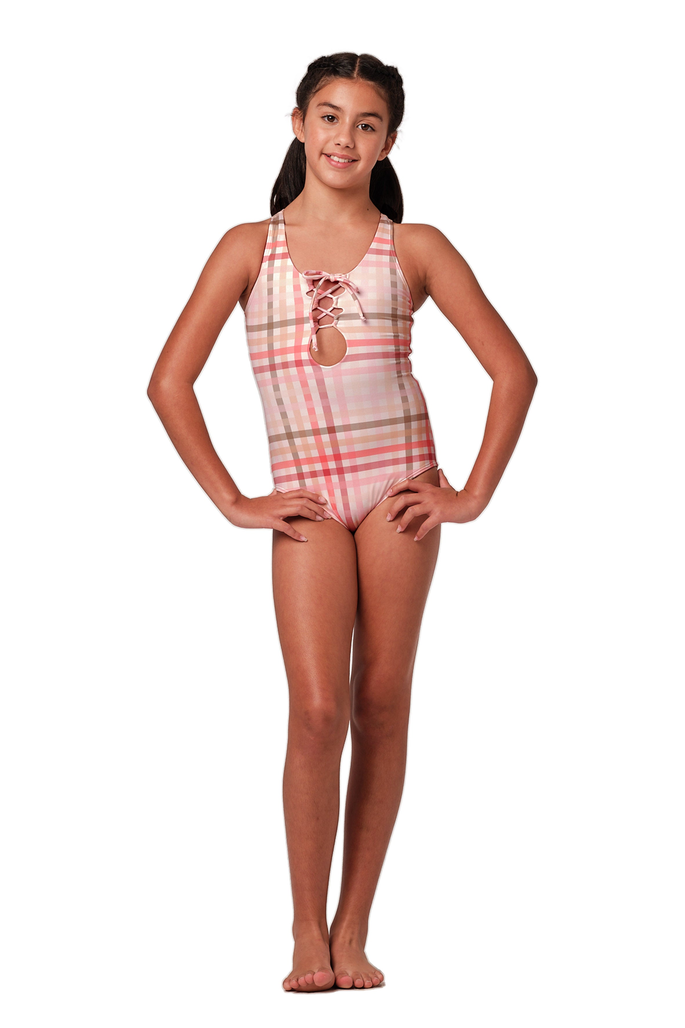 Sleek - Gingham Cream One Piece (FINAL SALE)