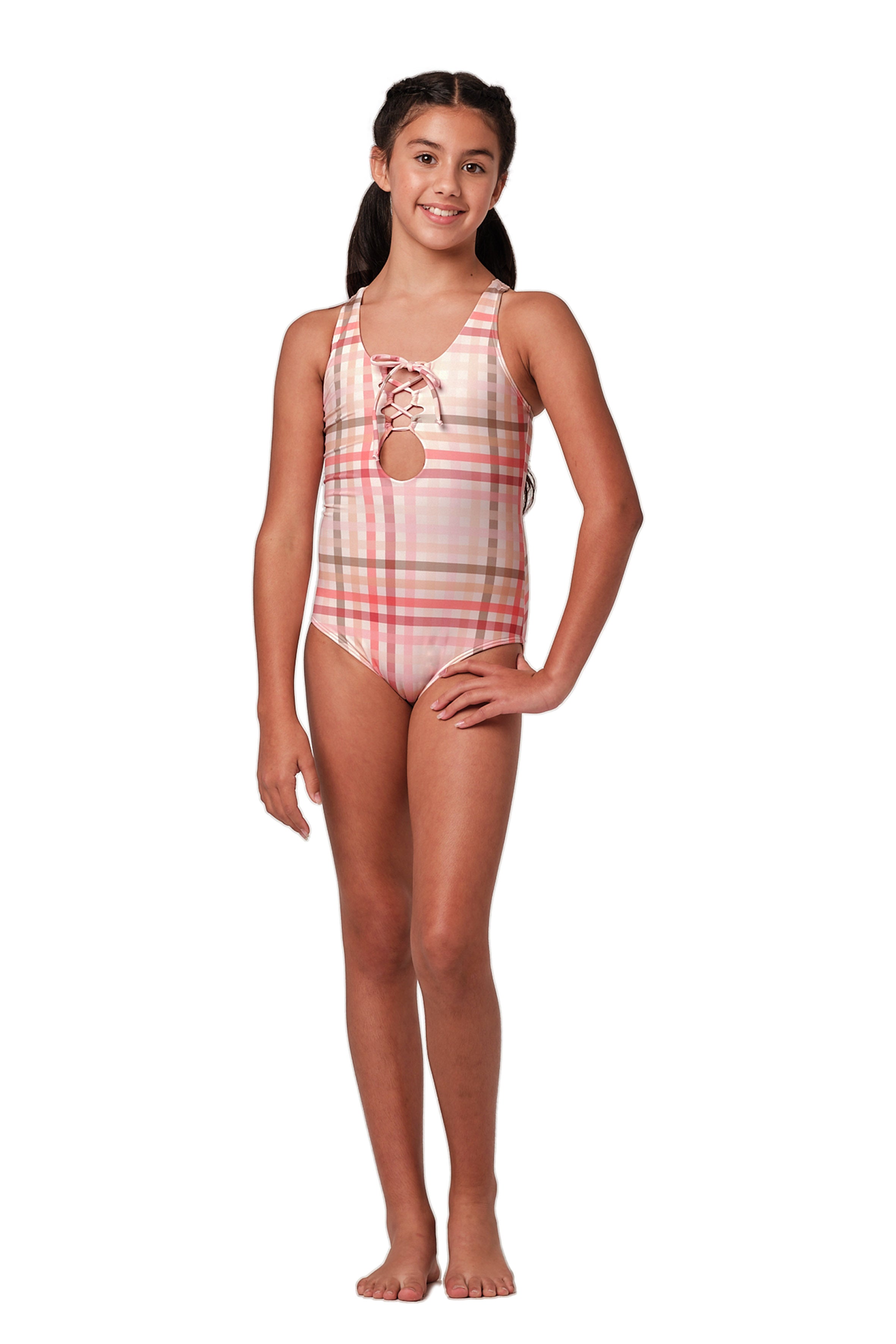 Sleek - Gingham Cream One Piece (FINAL SALE)