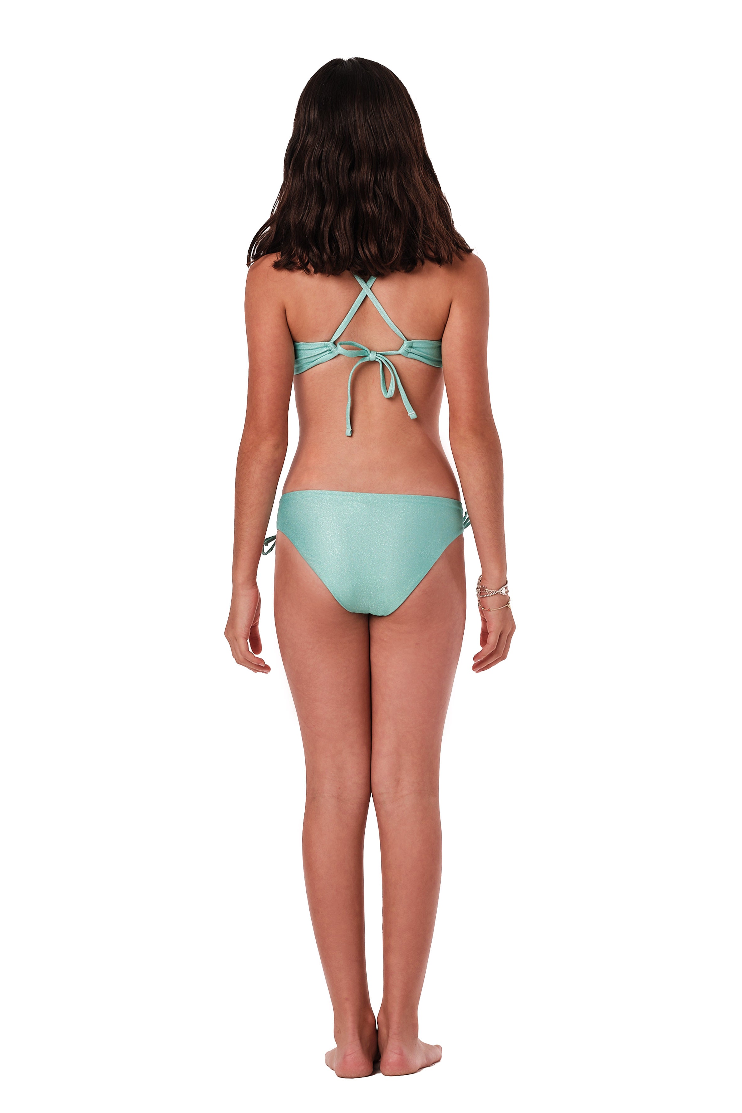 Front Row - Aqua Glitter Bikini Set (FINAL SALE)