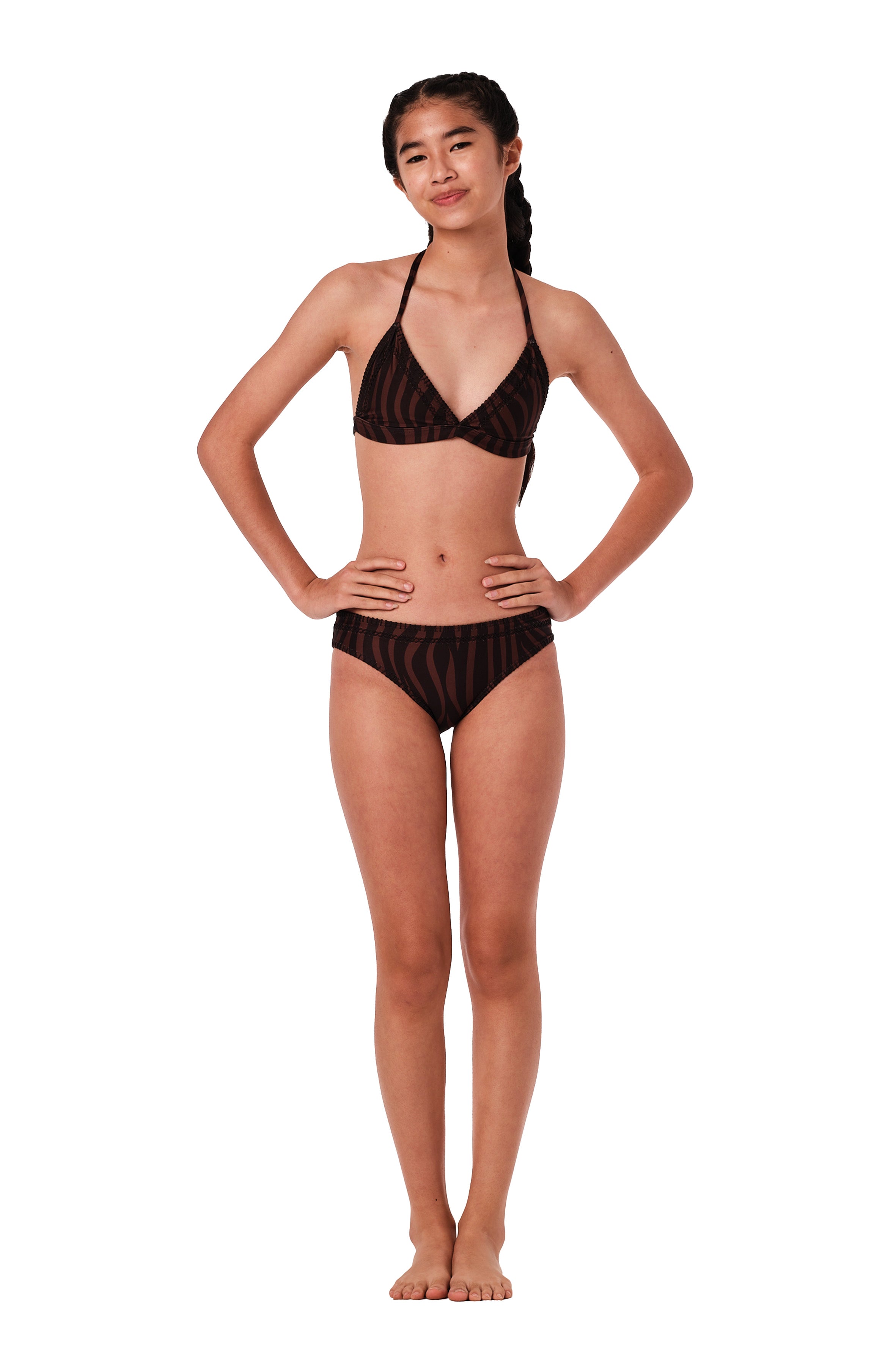 Try Angle - Zebra Coffee Bikini Set (FINAL SALE)