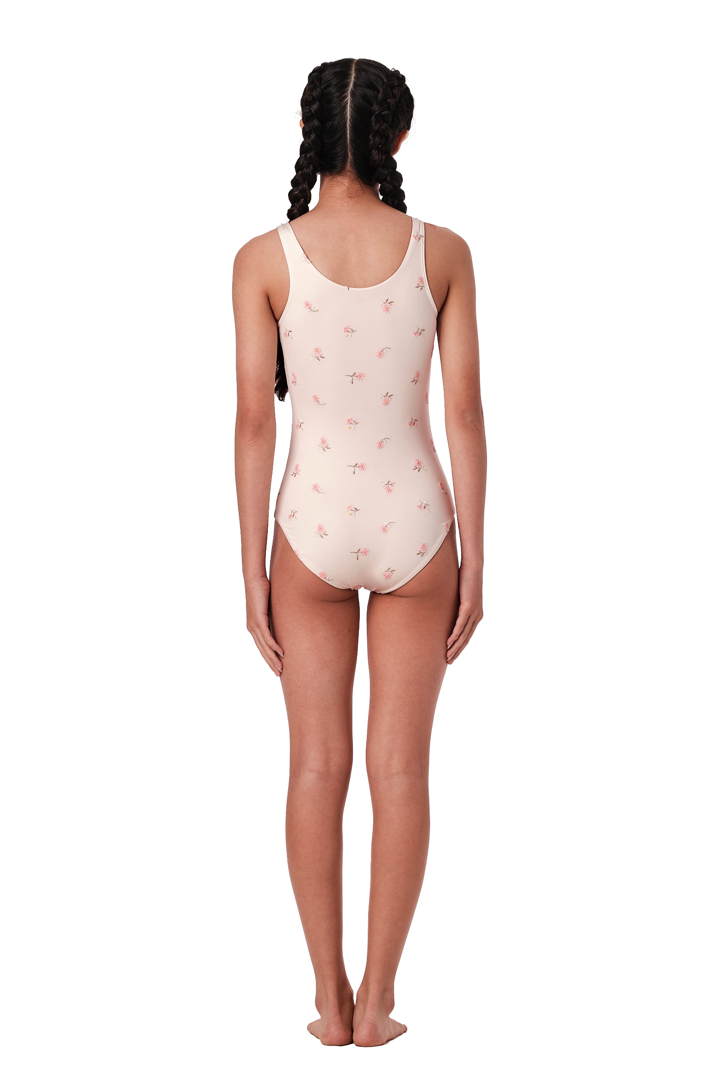 Tiny Tie - Mini Garden Cream One Piece
