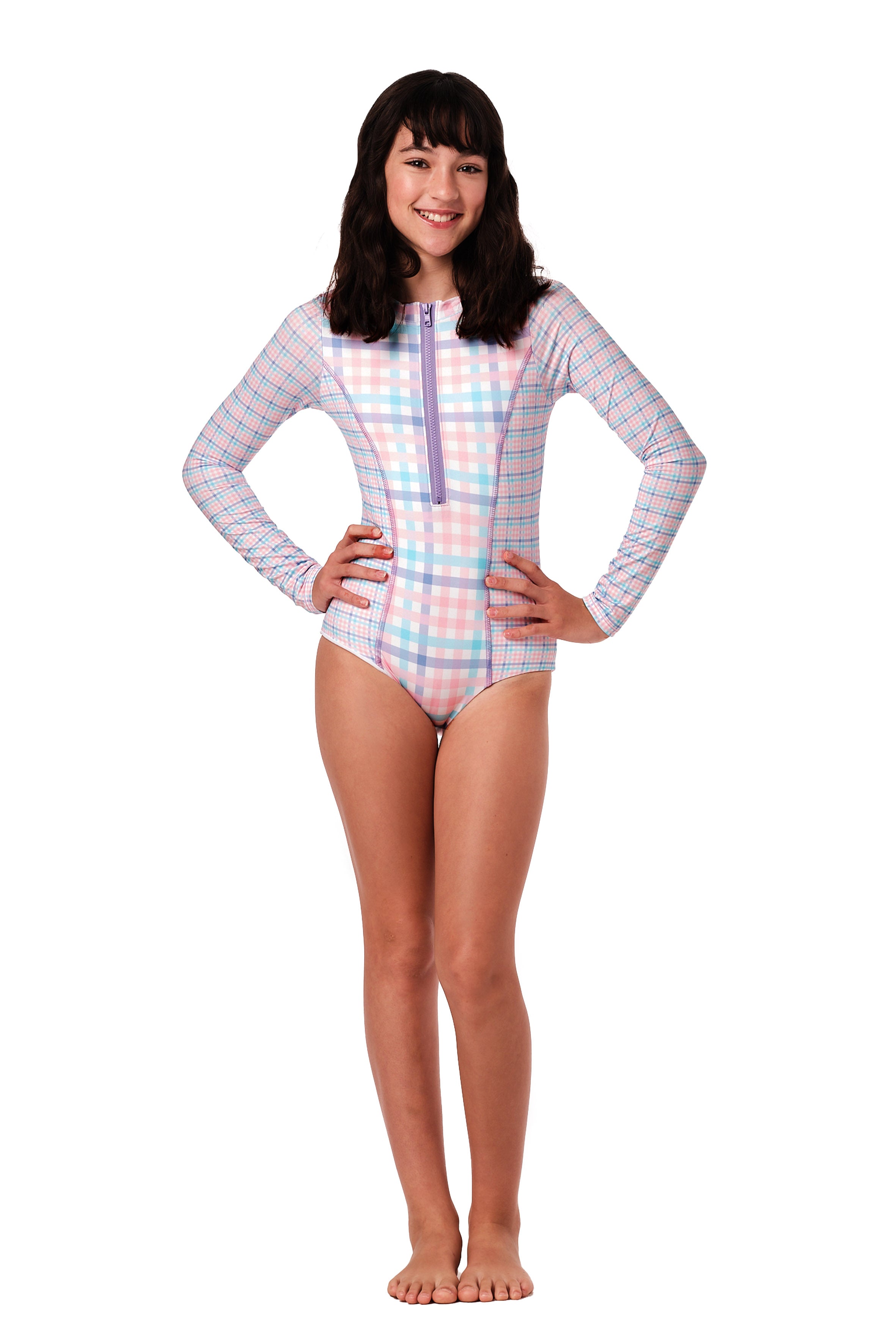 Scooba Doo - Gingham Peri One Piece