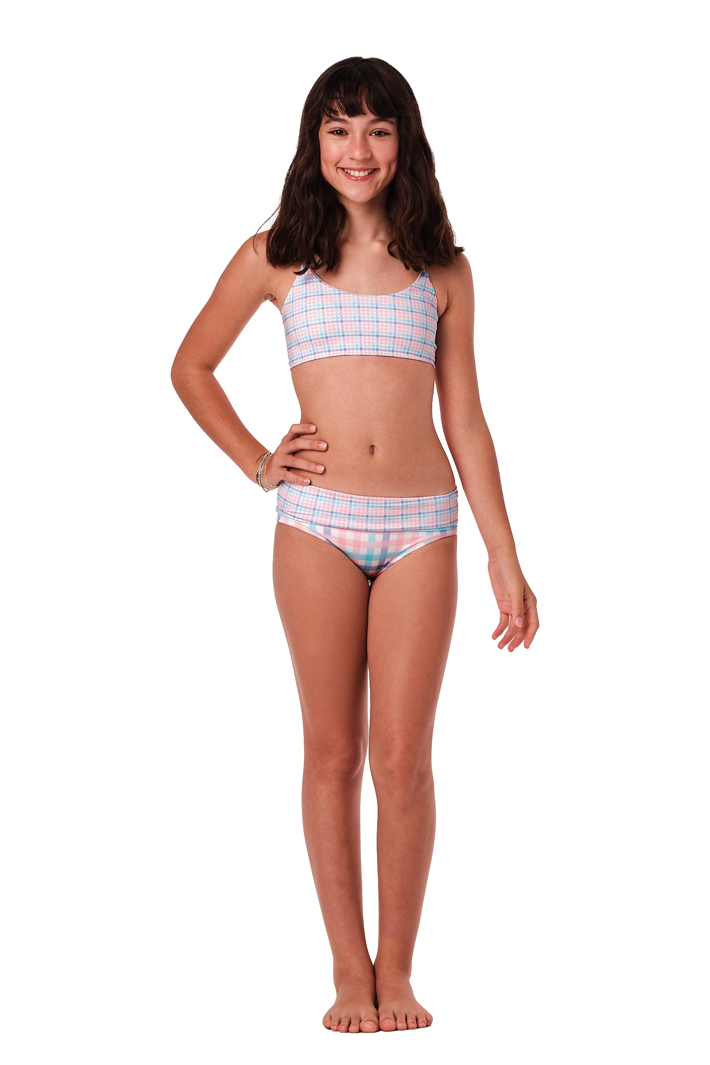 Highs and Lows - Gingham Peri Bikini Set (FINAL SALE)