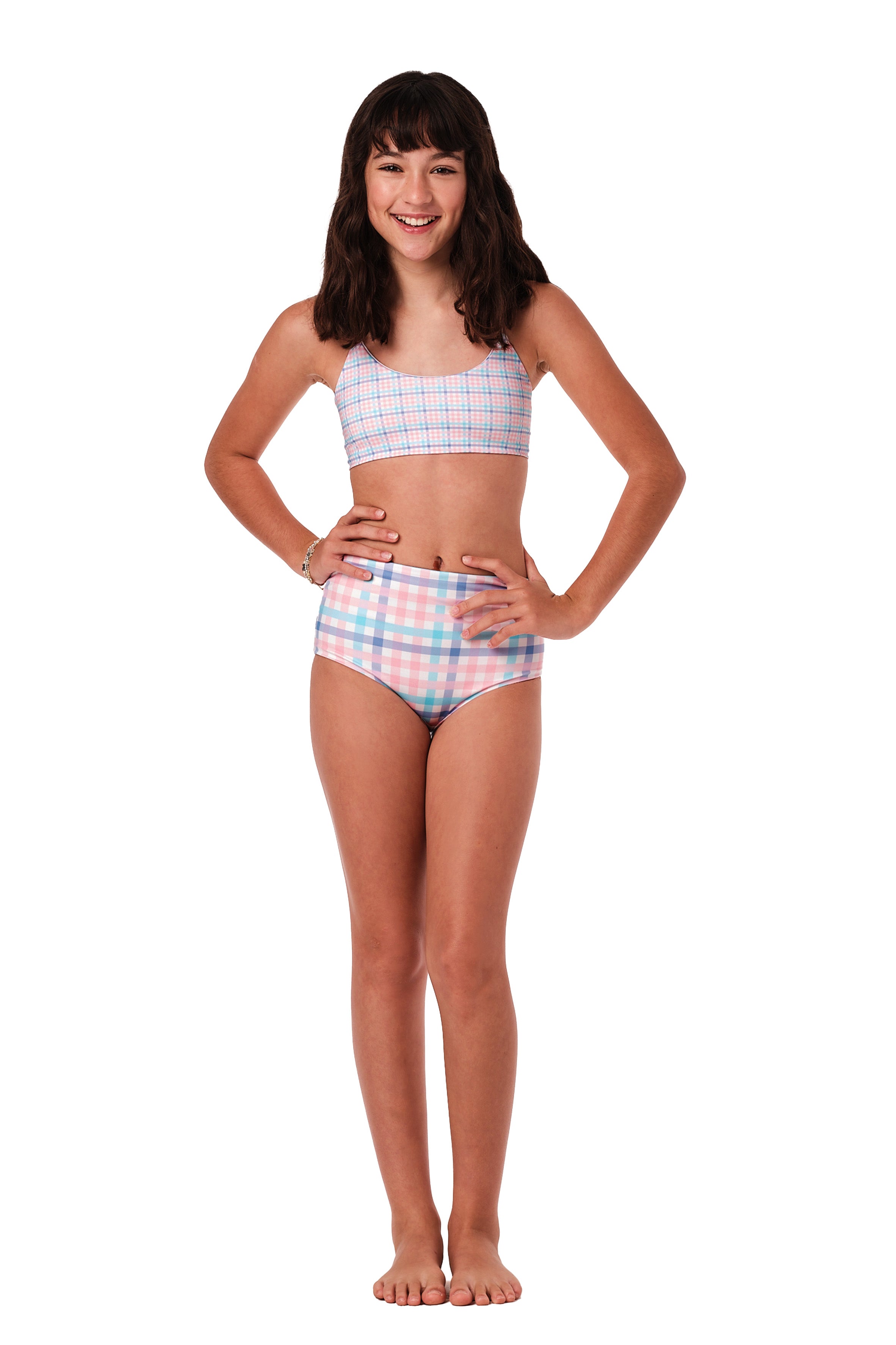 Highs and Lows - Gingham Peri Bikini Set (FINAL SALE)