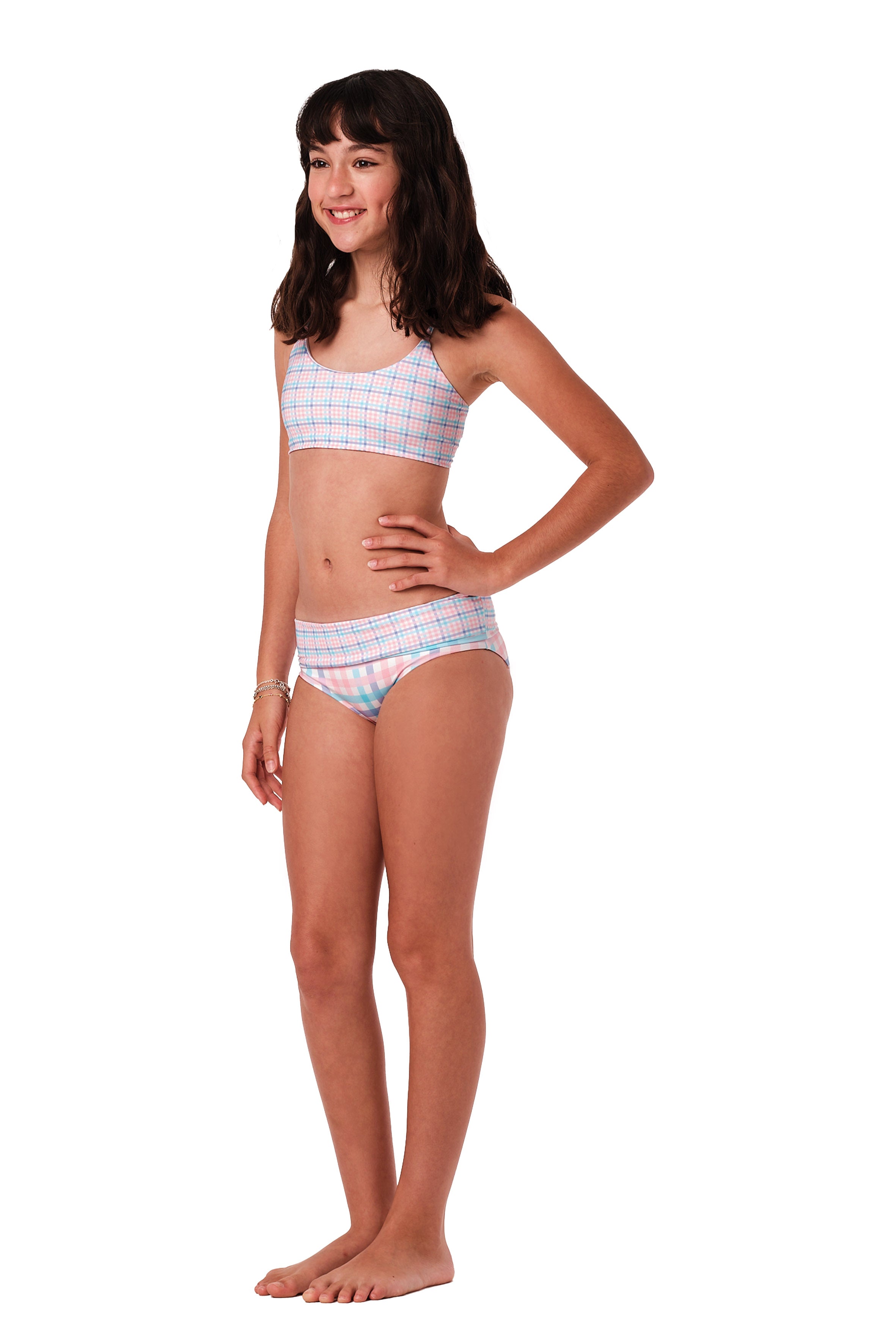 Highs and Lows - Gingham Peri Bikini Set (FINAL SALE)
