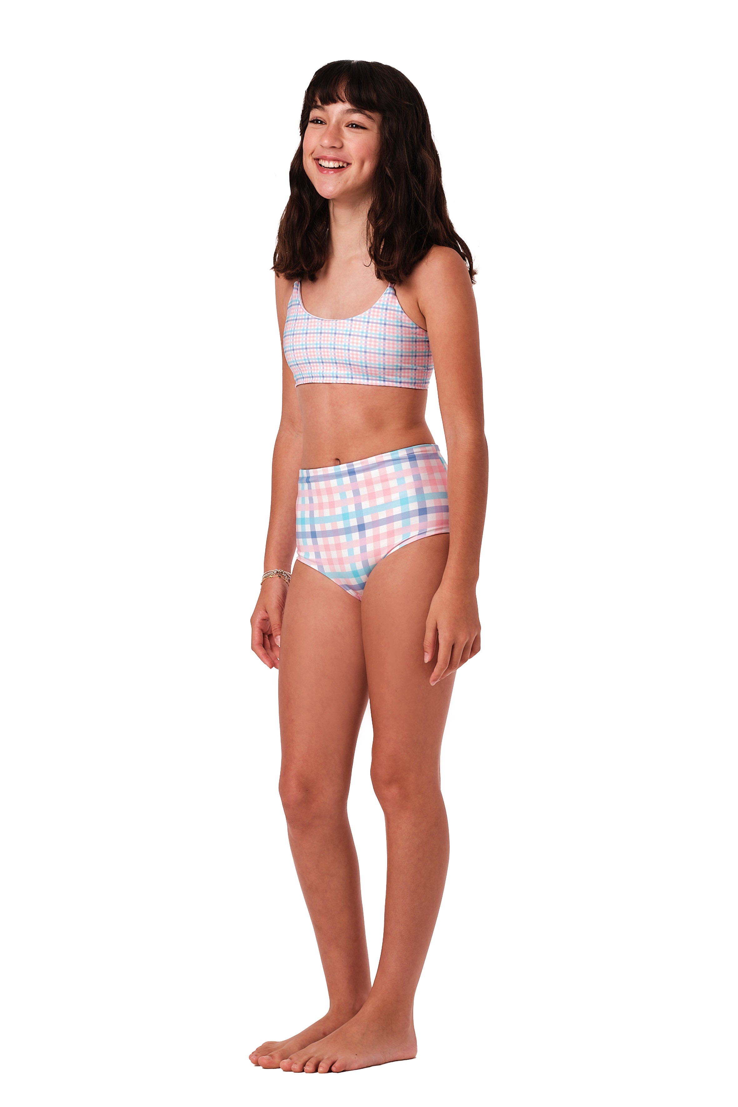 Highs and Lows - Gingham Peri Bikini Set (FINAL SALE)