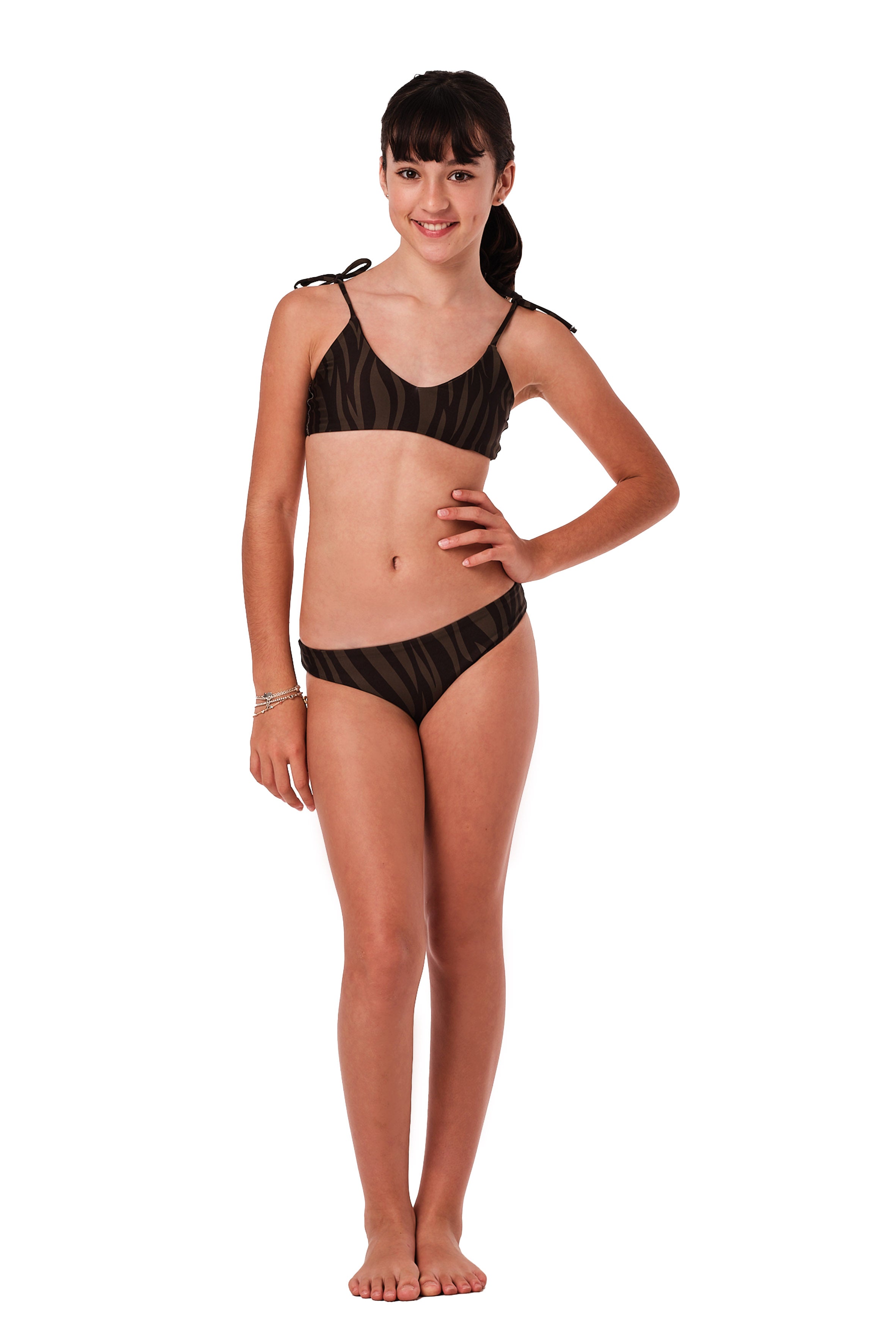 Two Faced - Zebra Olive Bikini Set (FINAL SALE)