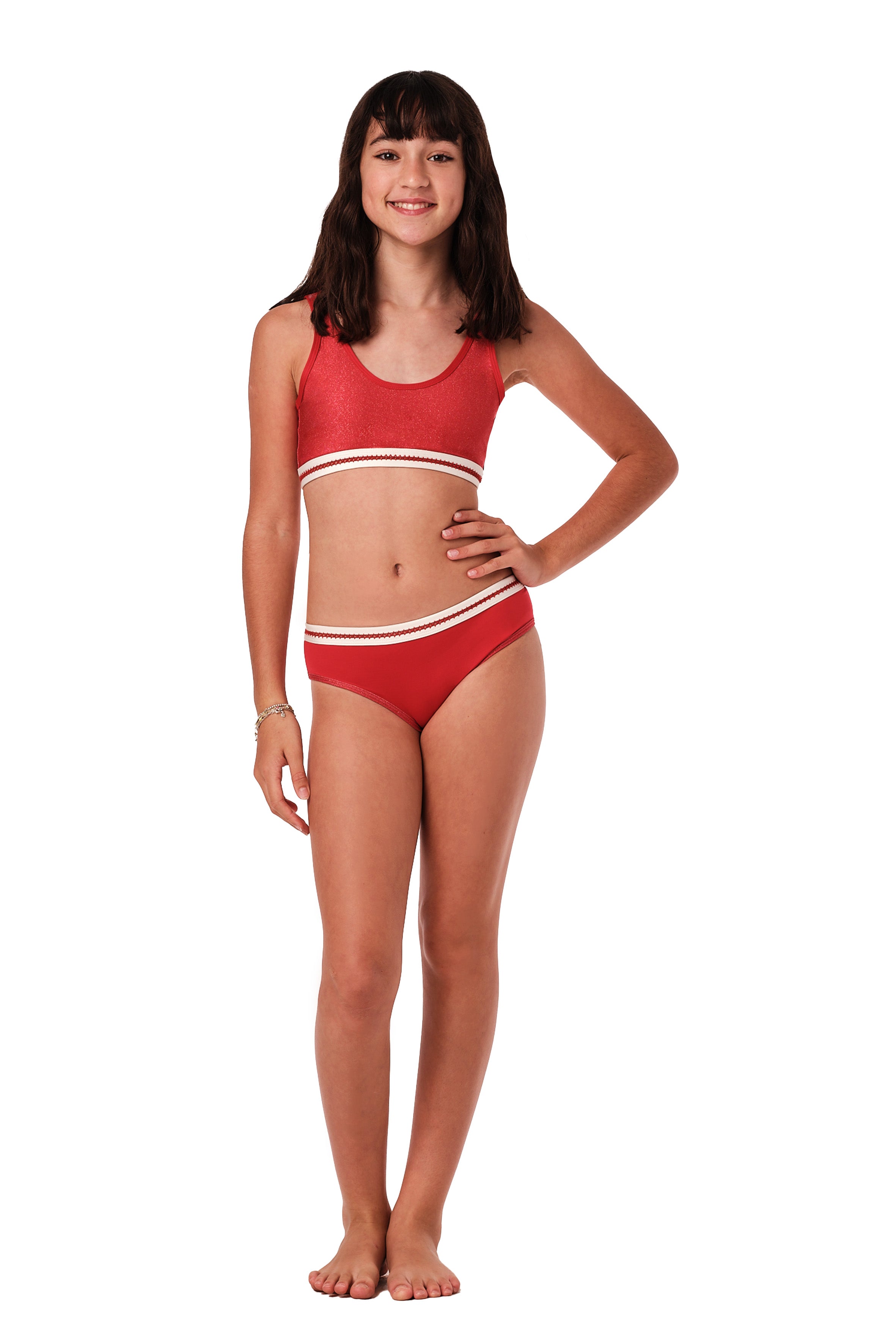 Class Act -Red Glitter Bikini Set (FINAL SALE)