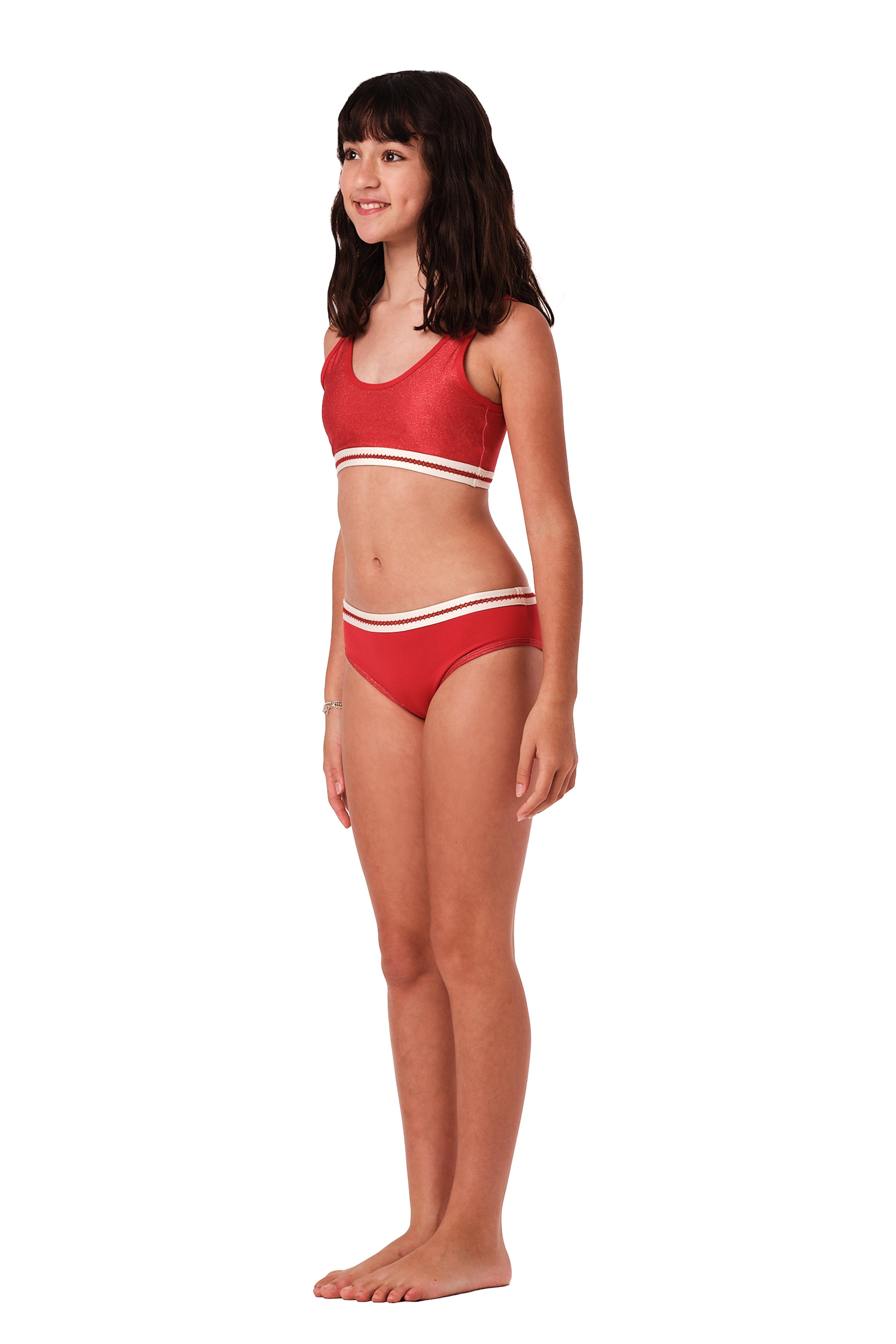 Class Act -Red Glitter Bikini Set (FINAL SALE)