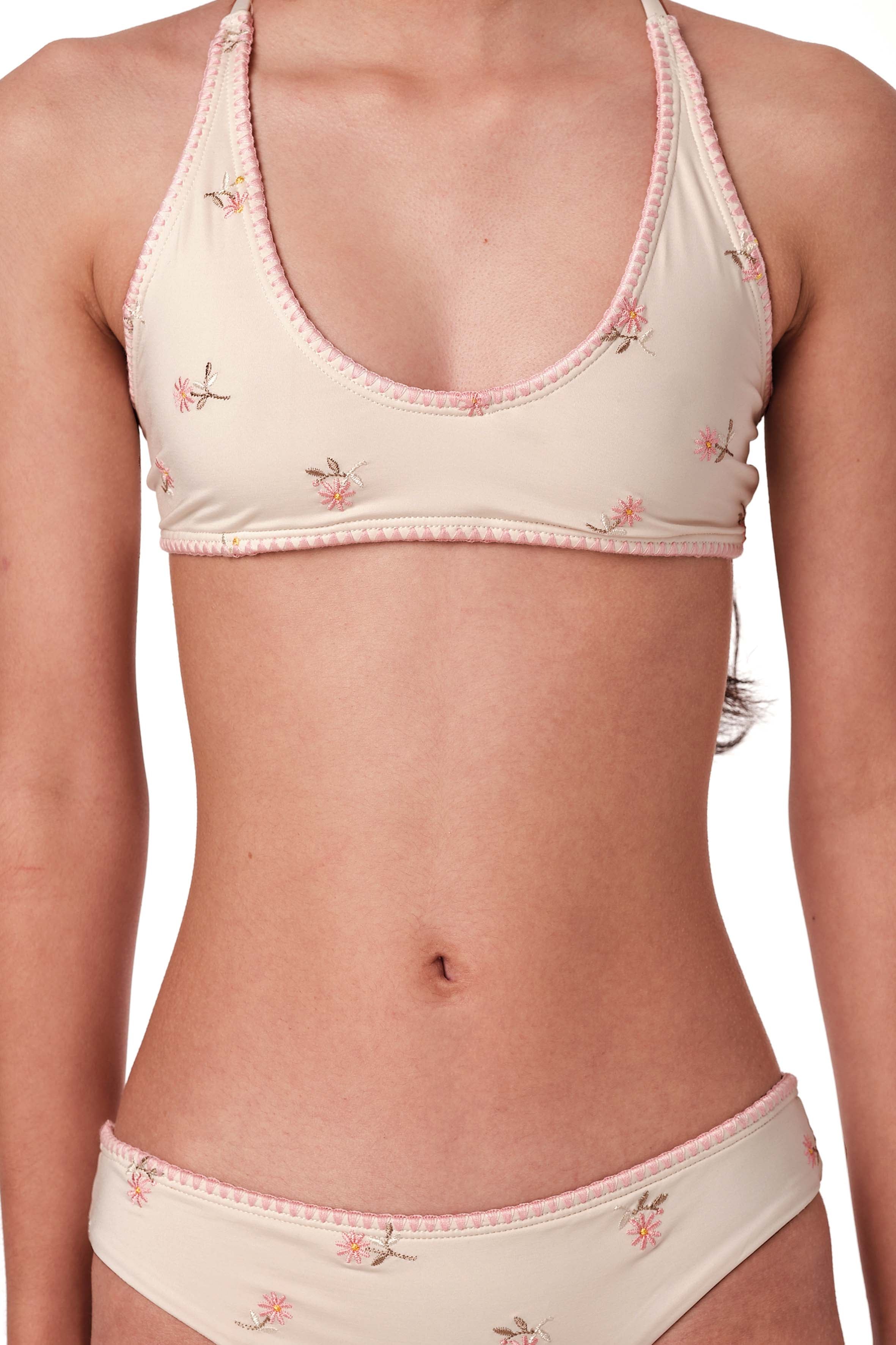 Stitched - Mini Garden Cream Bikini Set (FINAL SALE)