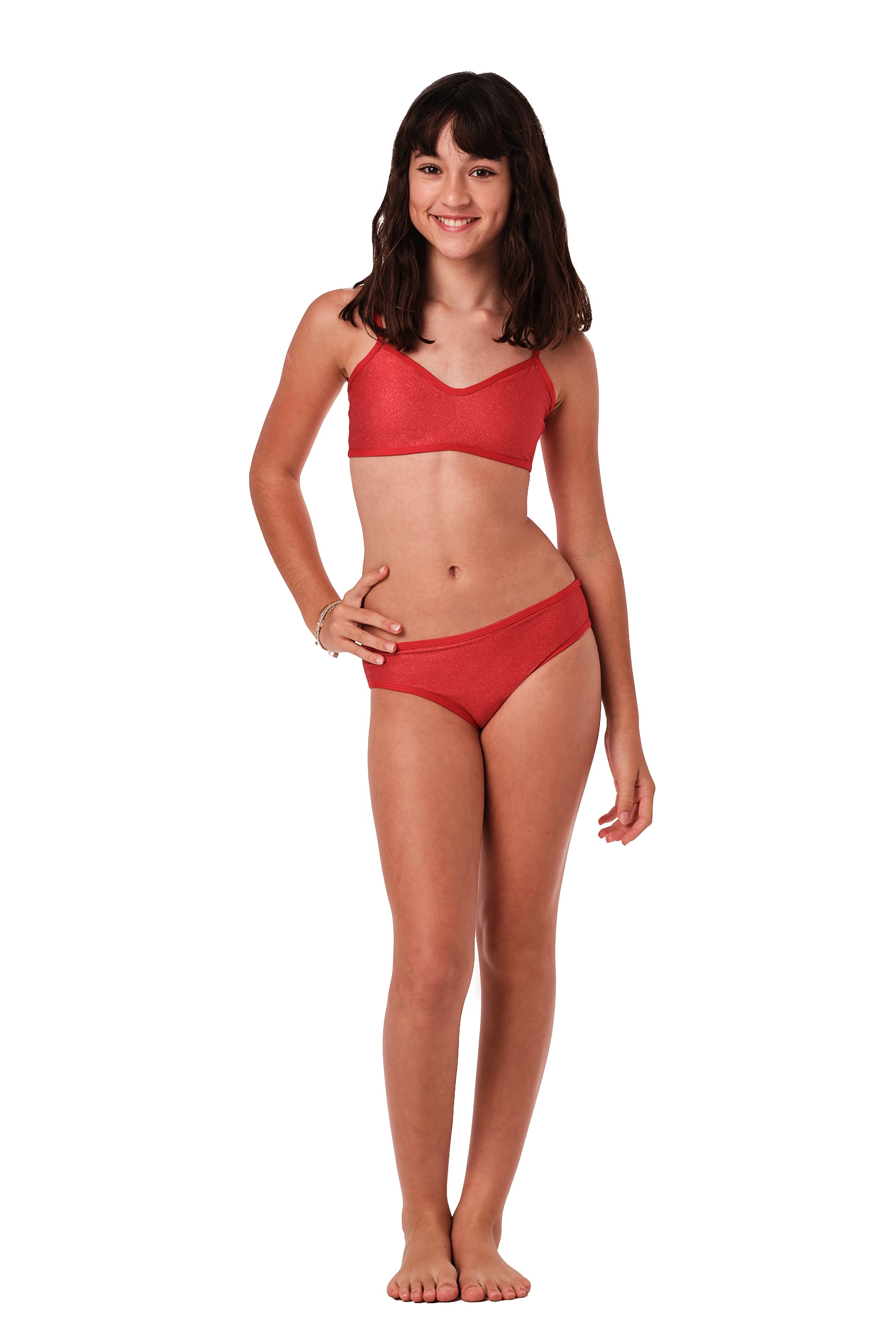 So Chic - Red Glitter Bikini Set (FINAL SALE)