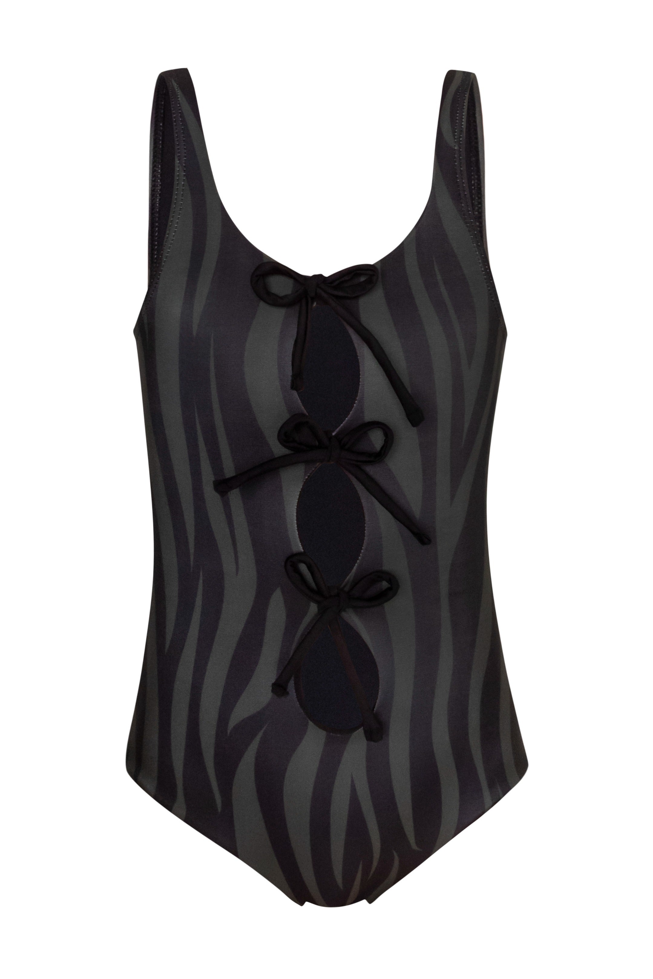 Tiny Tie - Zebra Olive One Piece