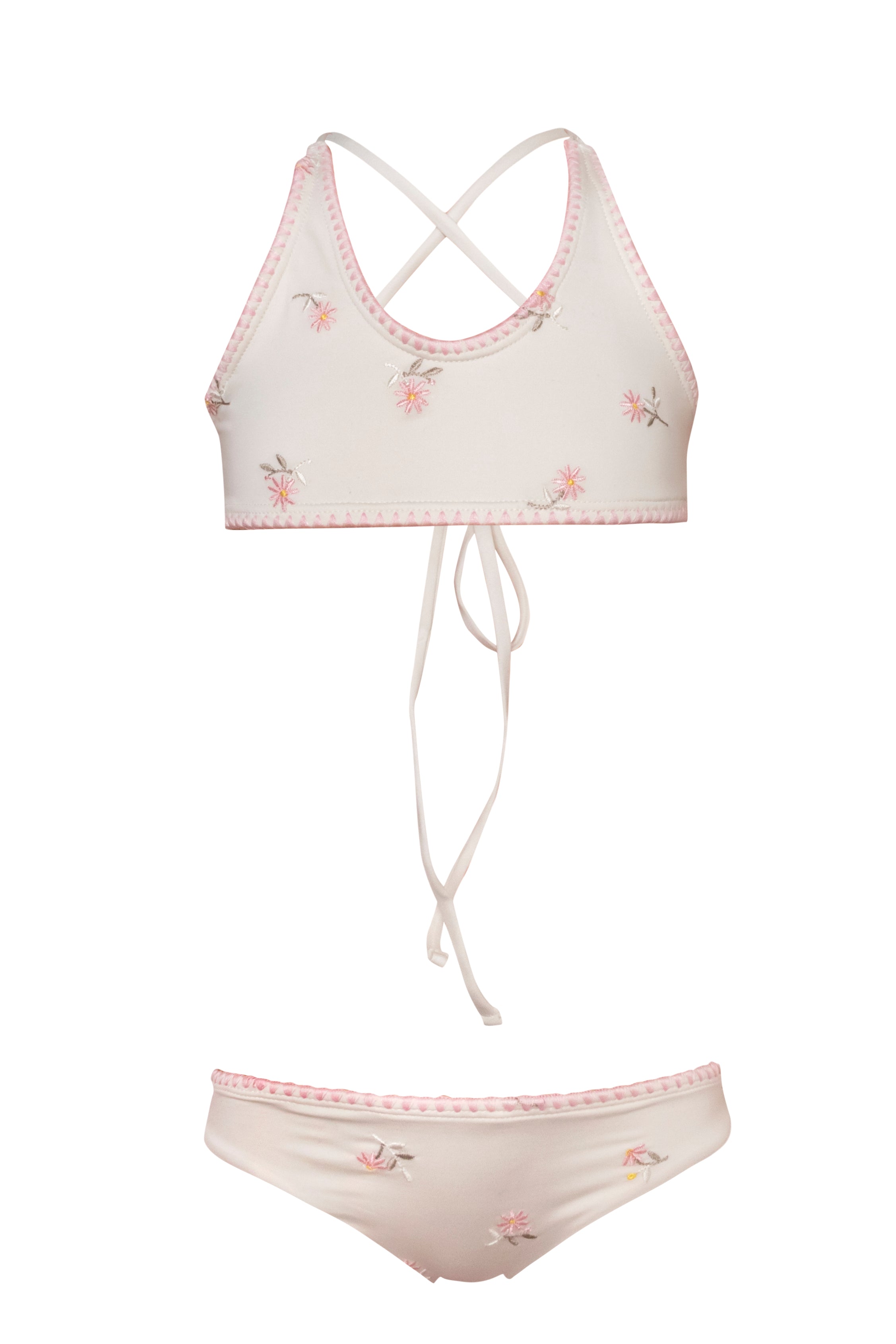 Stitched - Mini Garden Cream Bikini Set (FINAL SALE)