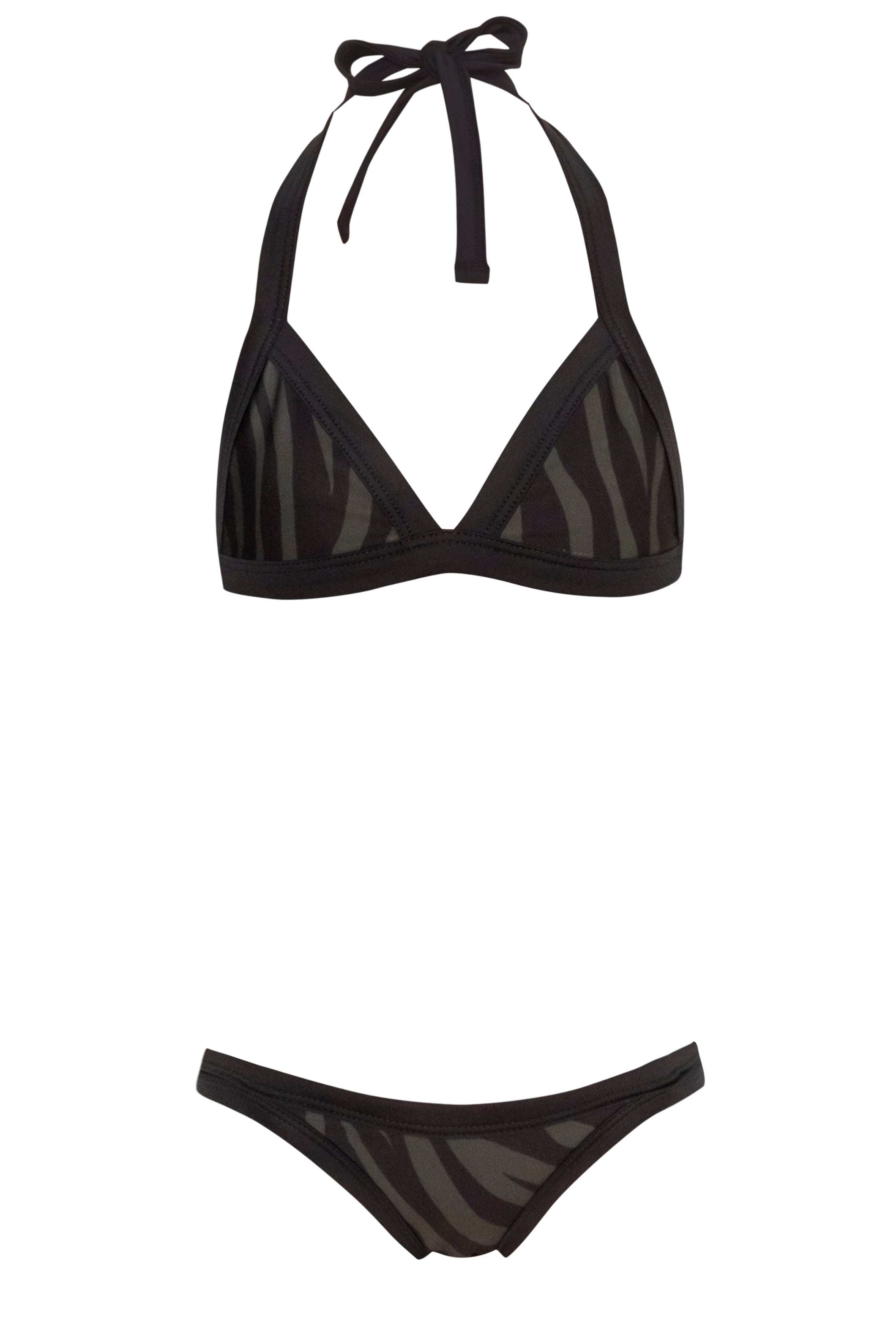 The Little - Zebra Olive Bikini Set (FINAL SALE)