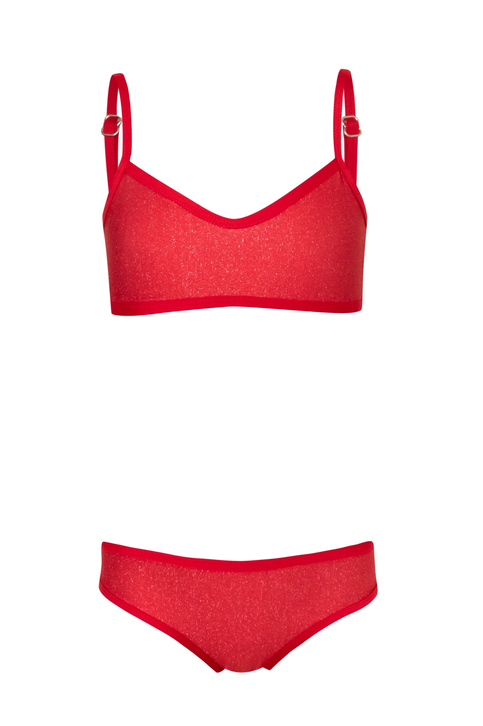 So Chic - Red Glitter Bikini Set (FINAL SALE)