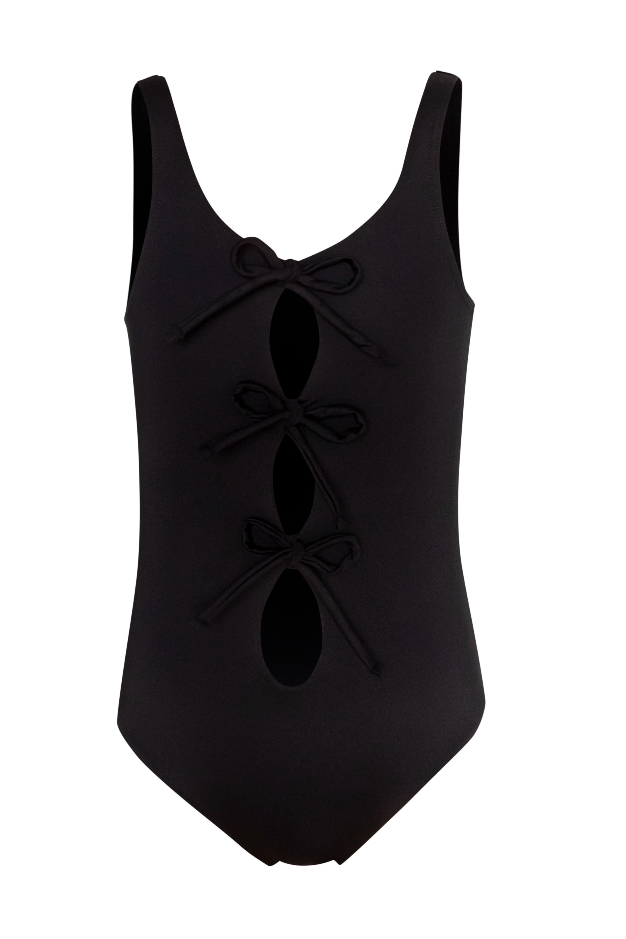 Tiny Tie - Black One Piece
