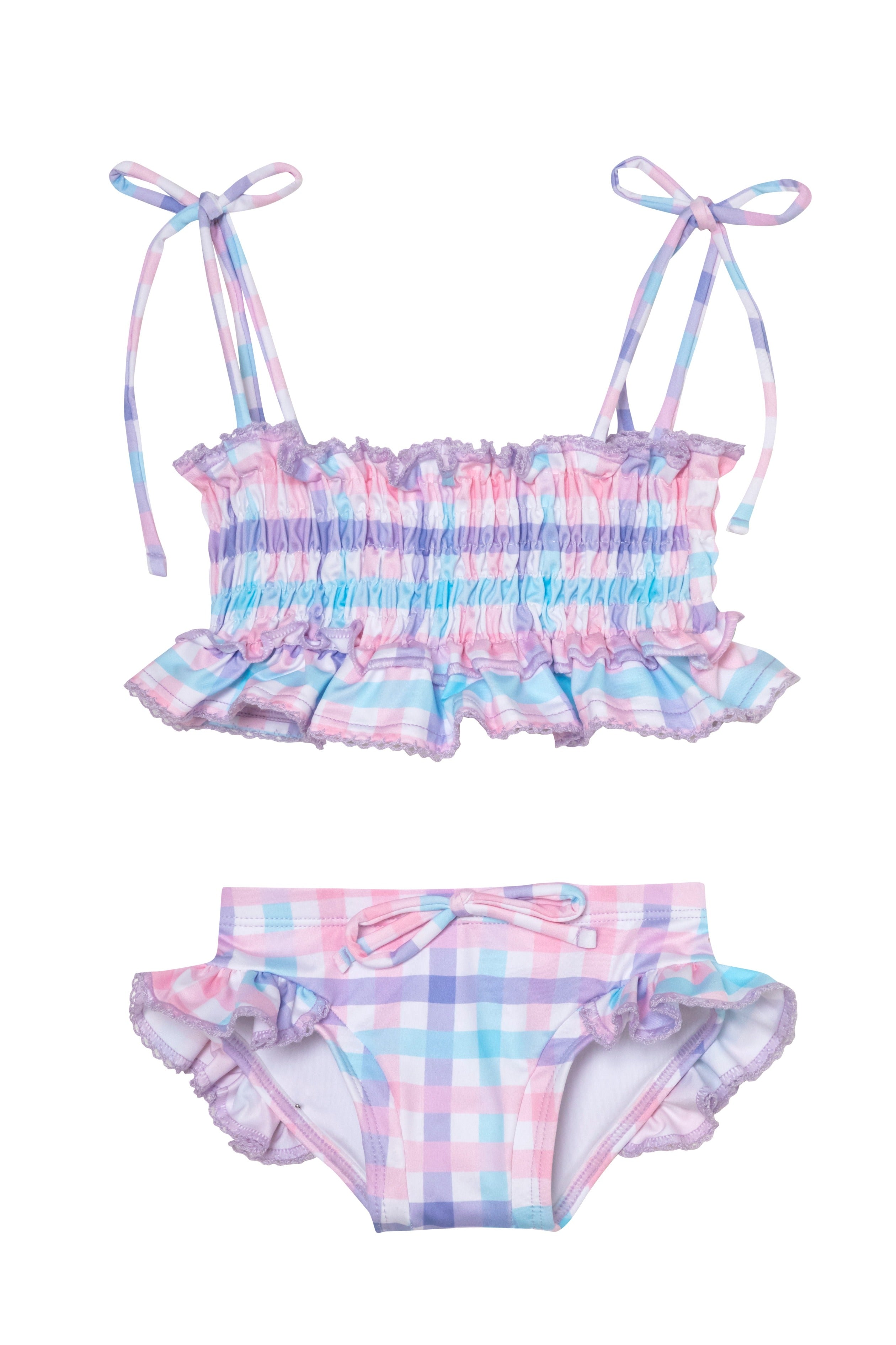 Mini Kini - Gingham Peri Bikini Set (FINAL SALE)