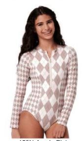 Scooba Doo - Argyle Pink One Piece
