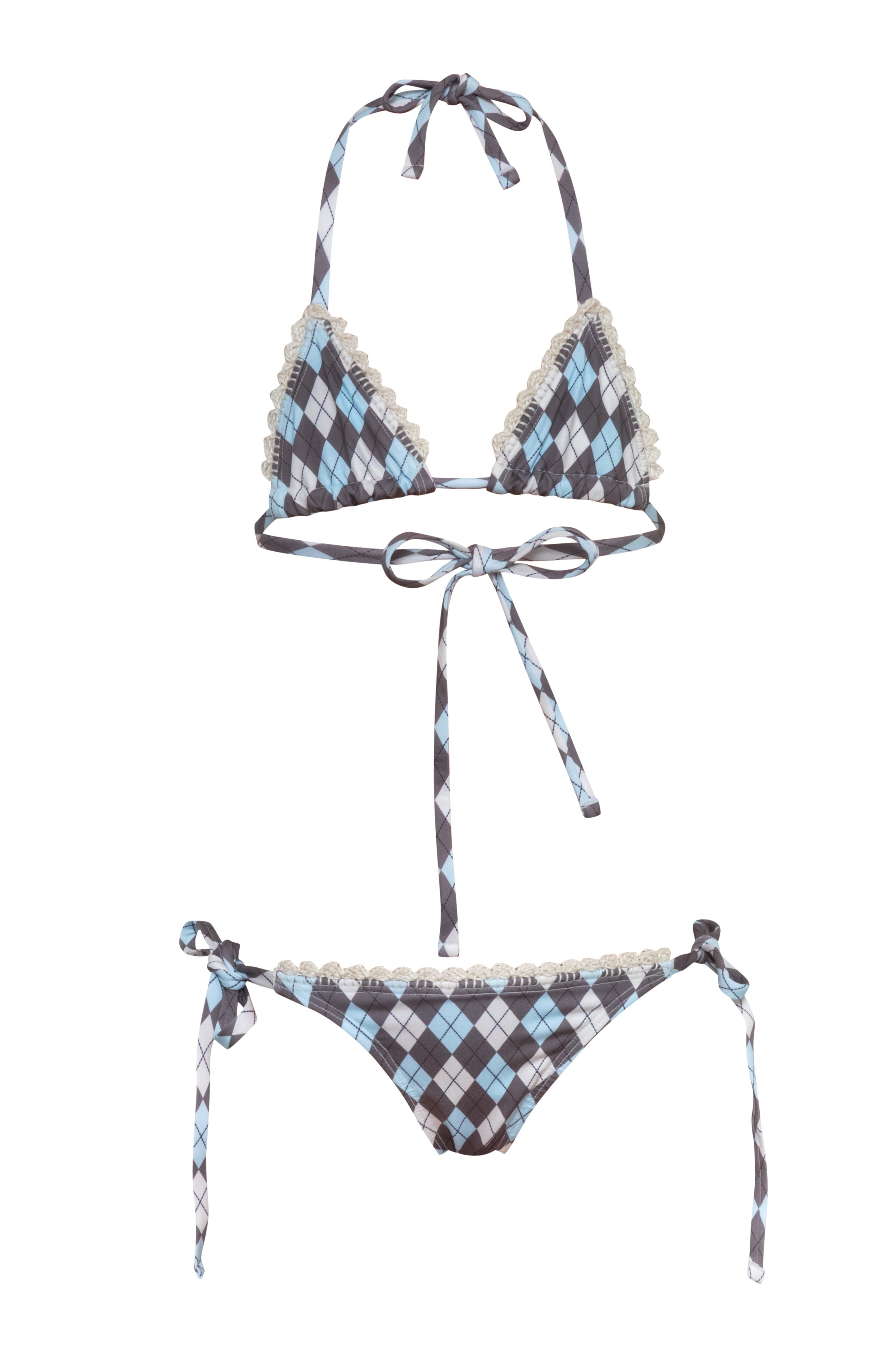 Crochet -  Argyle Sky Mini Bikini Set