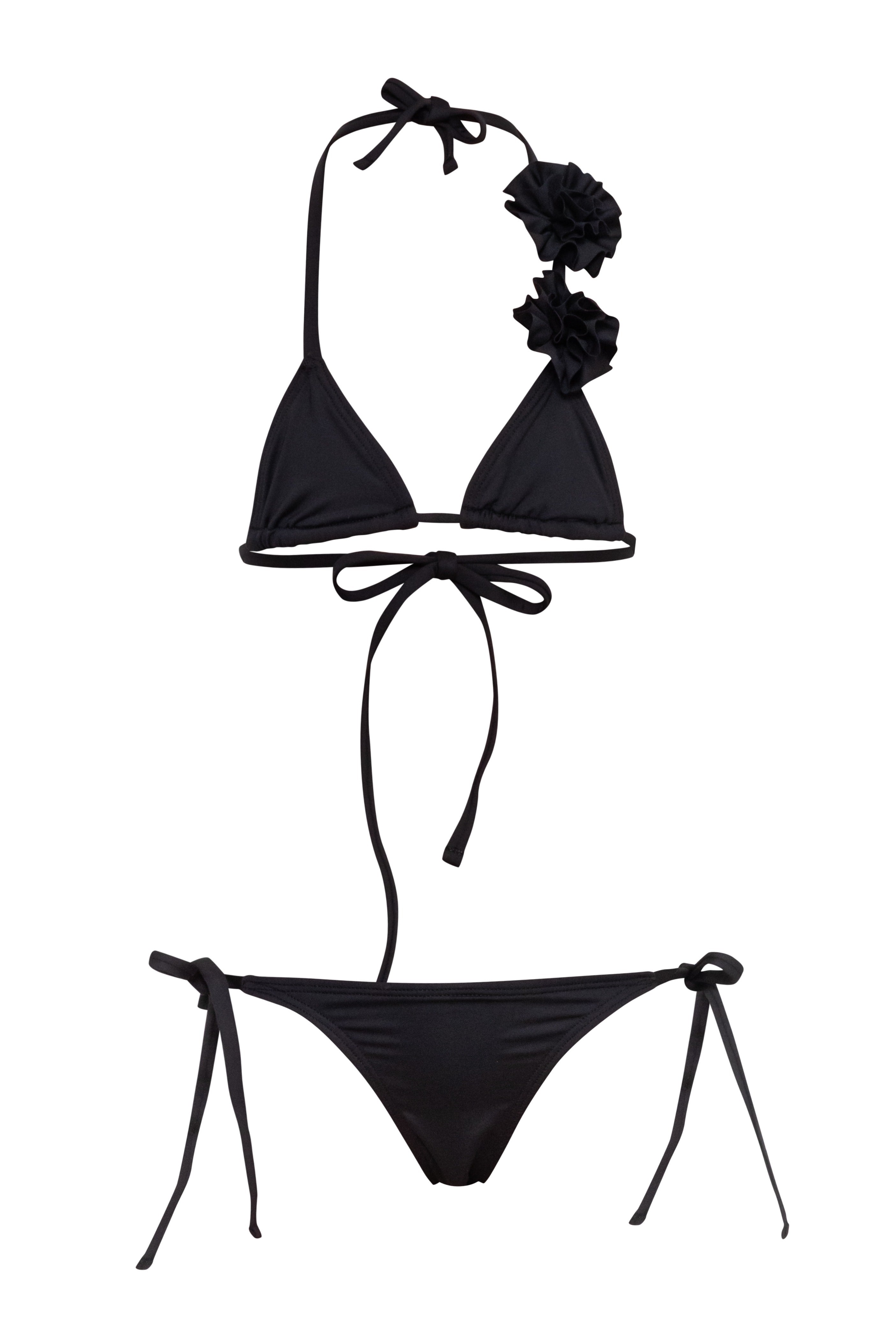Flower Power - Black Bikini Set