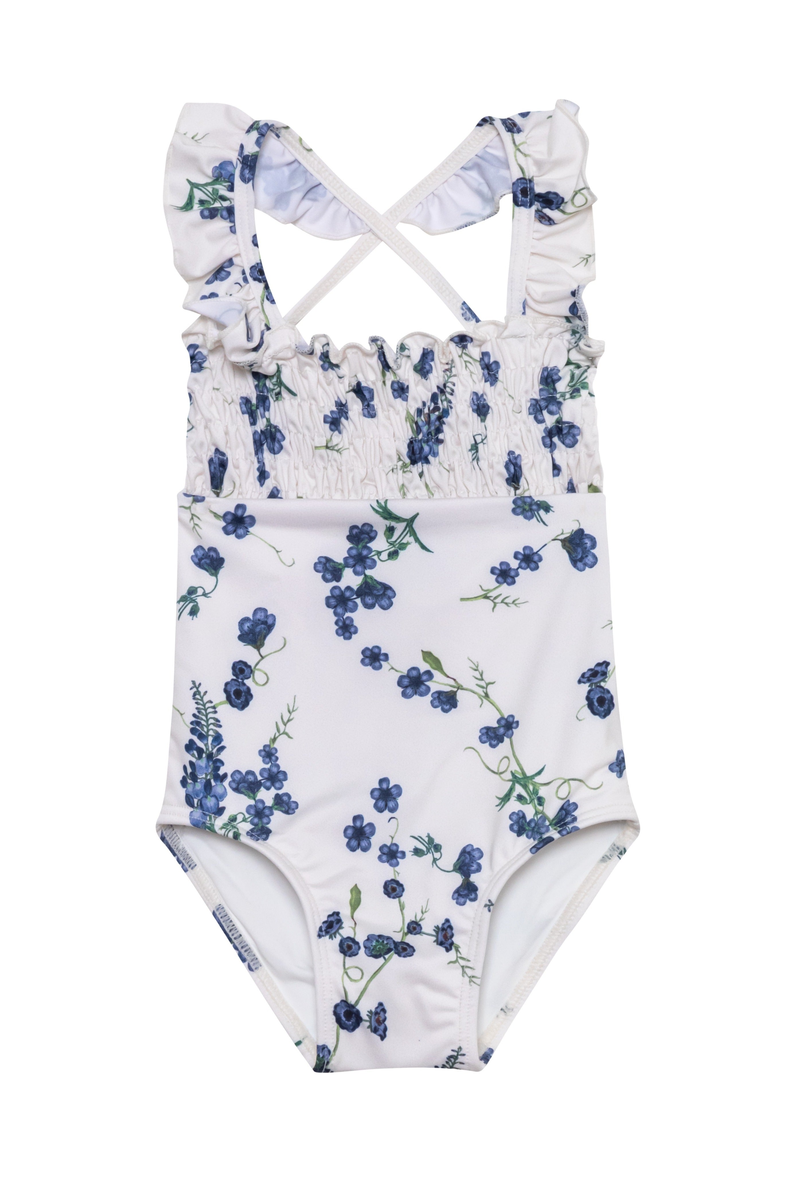 Ruffled - Fresia Navy Baby One Piece