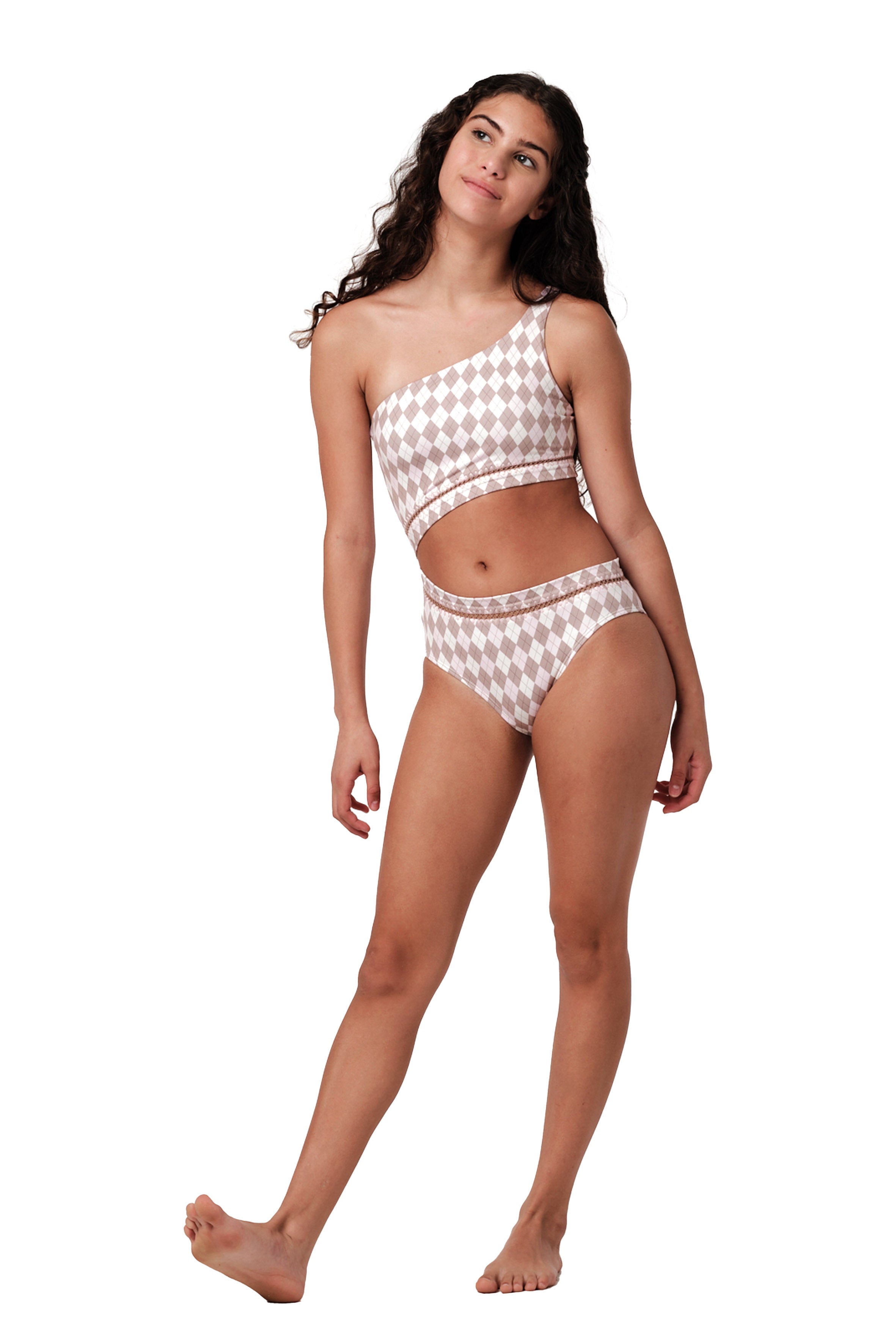 Details - Argyle Pink One Piece