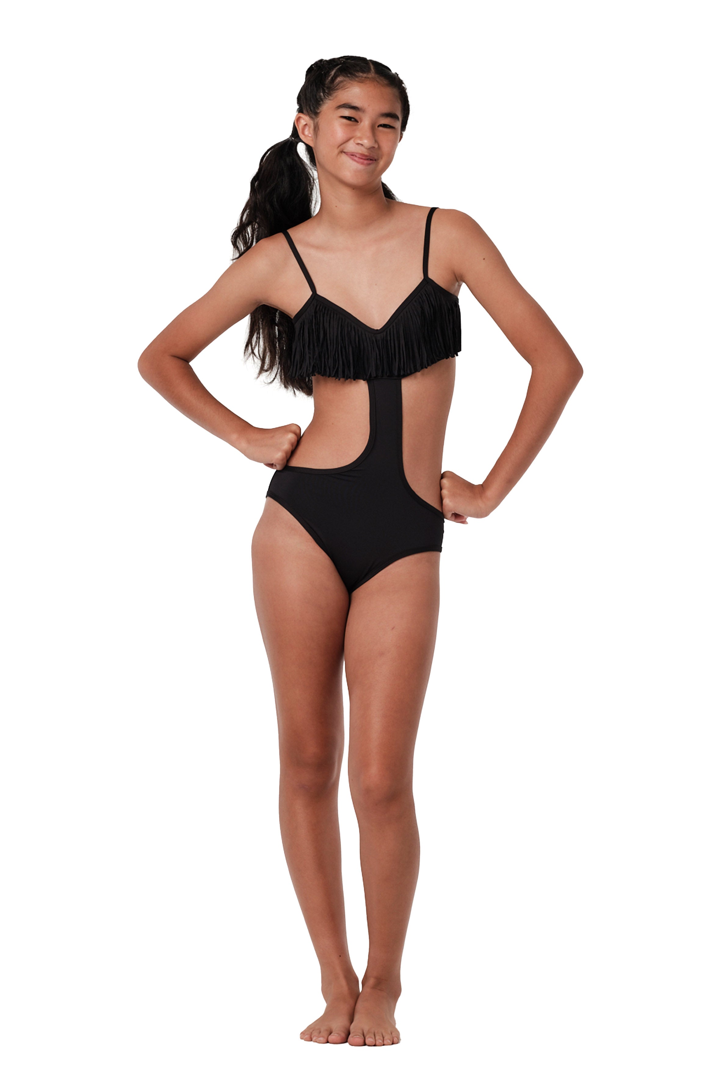 Boho Chic - Black One Piece (FINAL SALE)