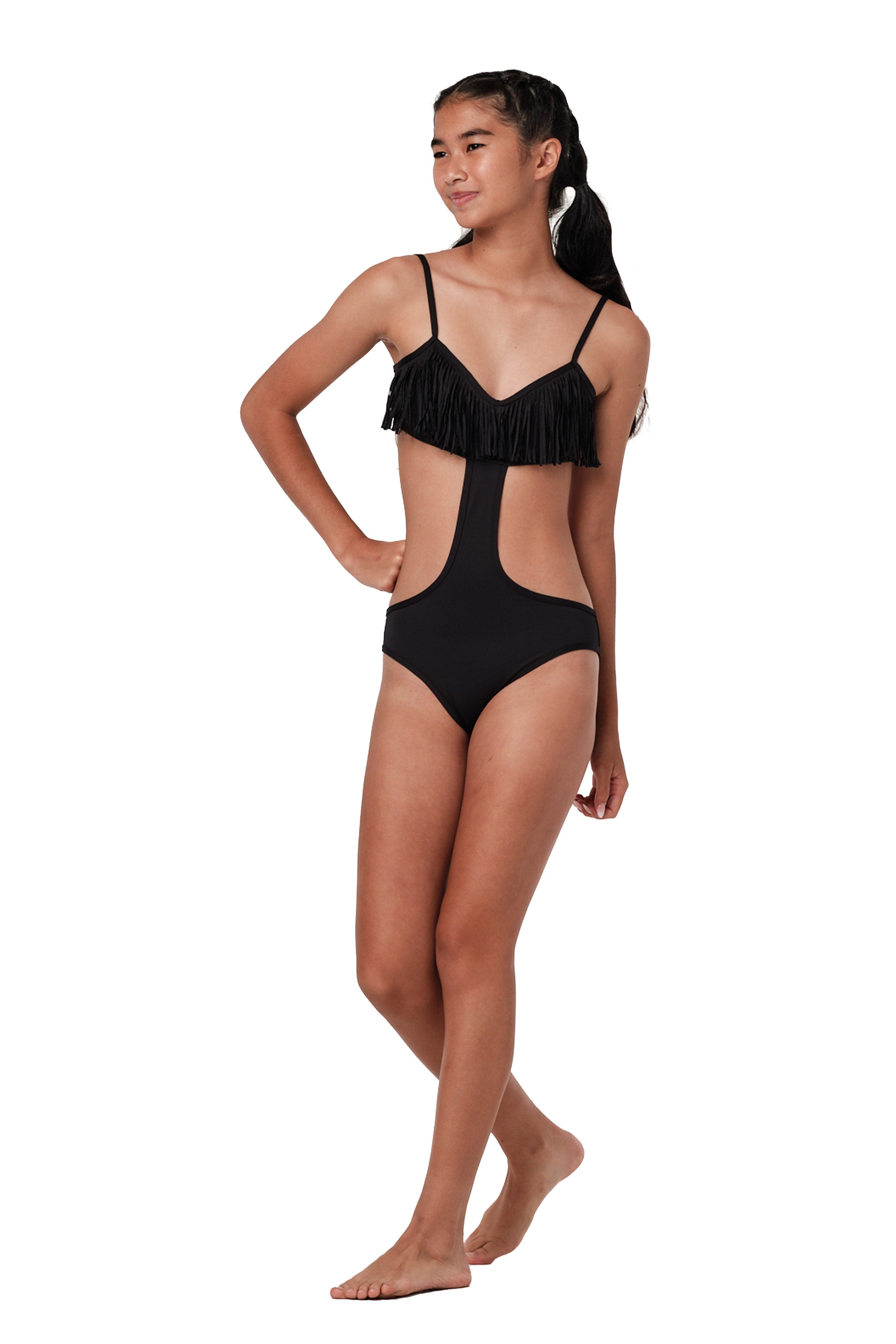 Boho Chic - Black One Piece (FINAL SALE)