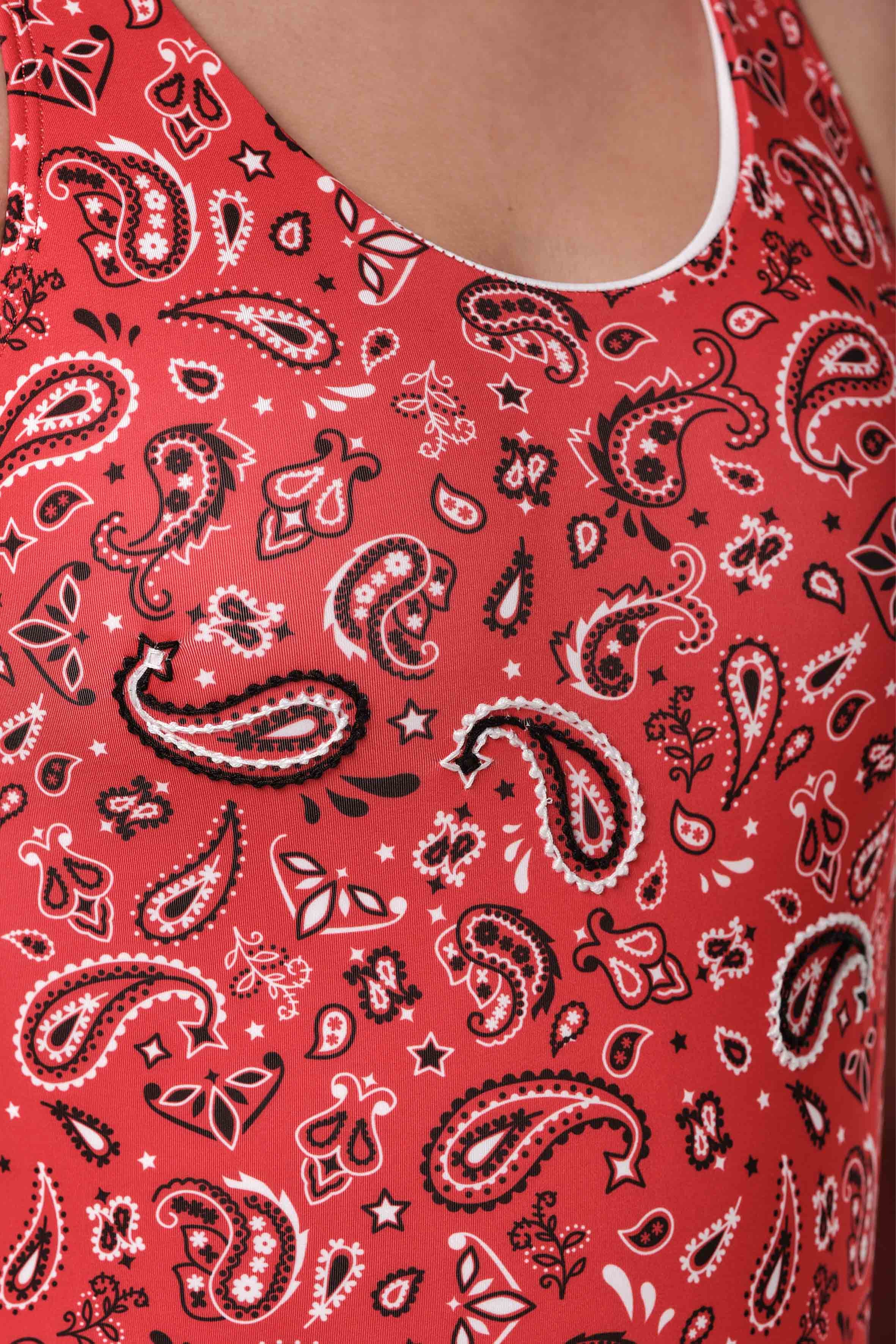 Not Too Basic - Bandana Red One Piece
