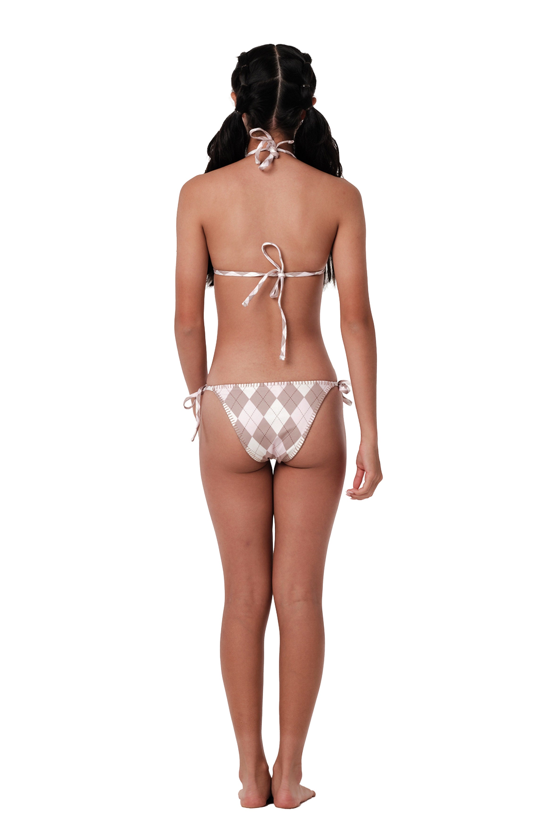 The String - Argyle Pink Bikini Set