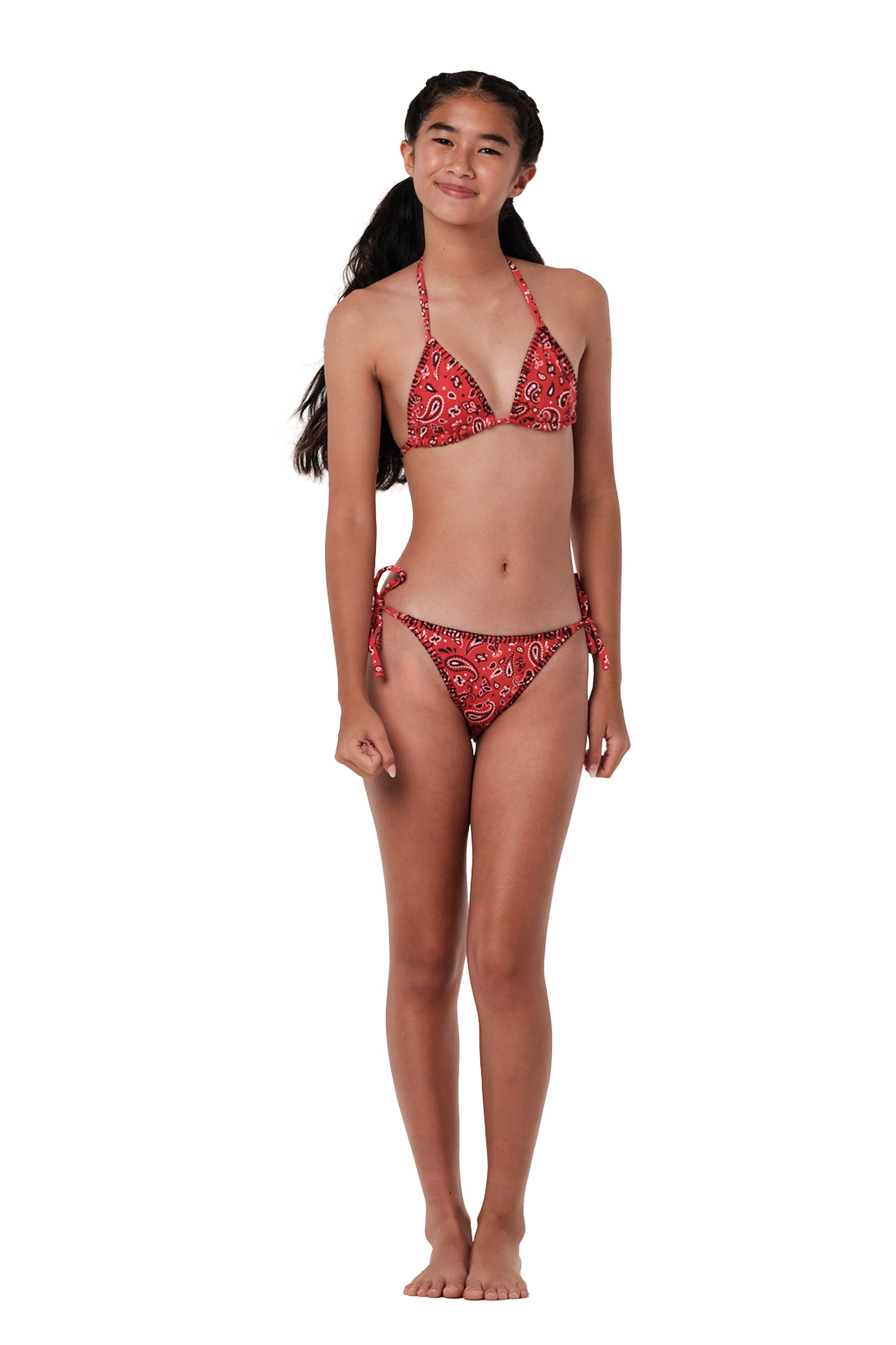 The String -  Bandana Red Bikini Set