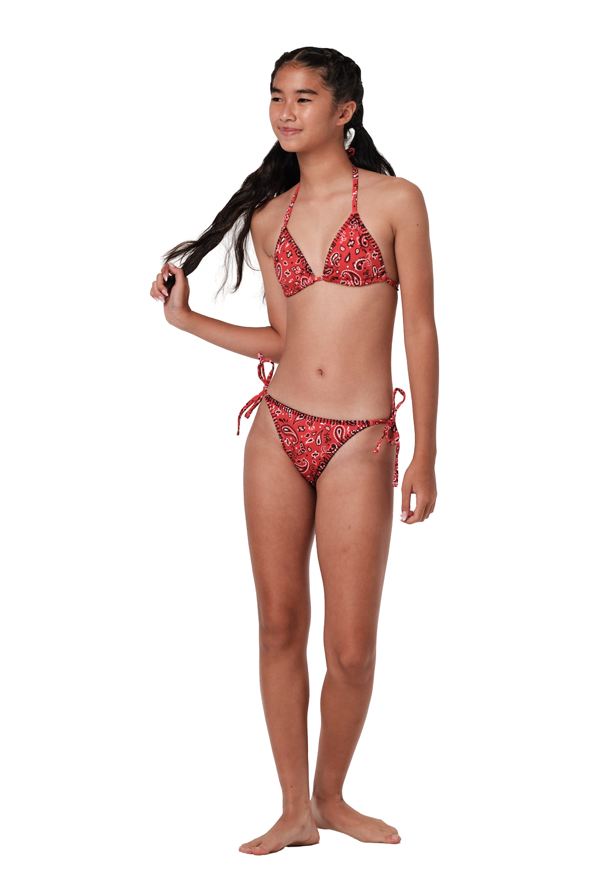 The String -  Bandana Red Bikini Set