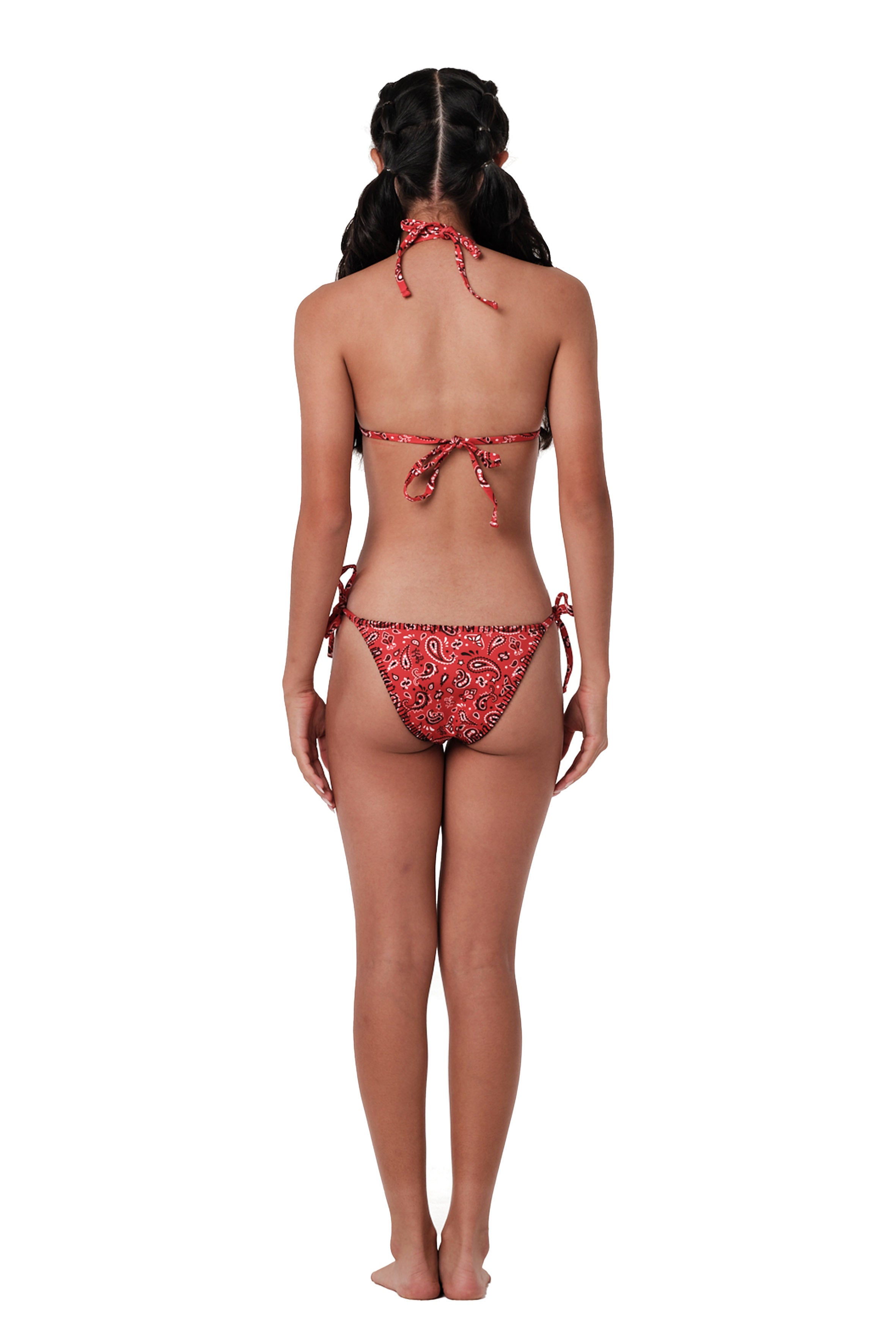 The String -  Bandana Red Bikini Set