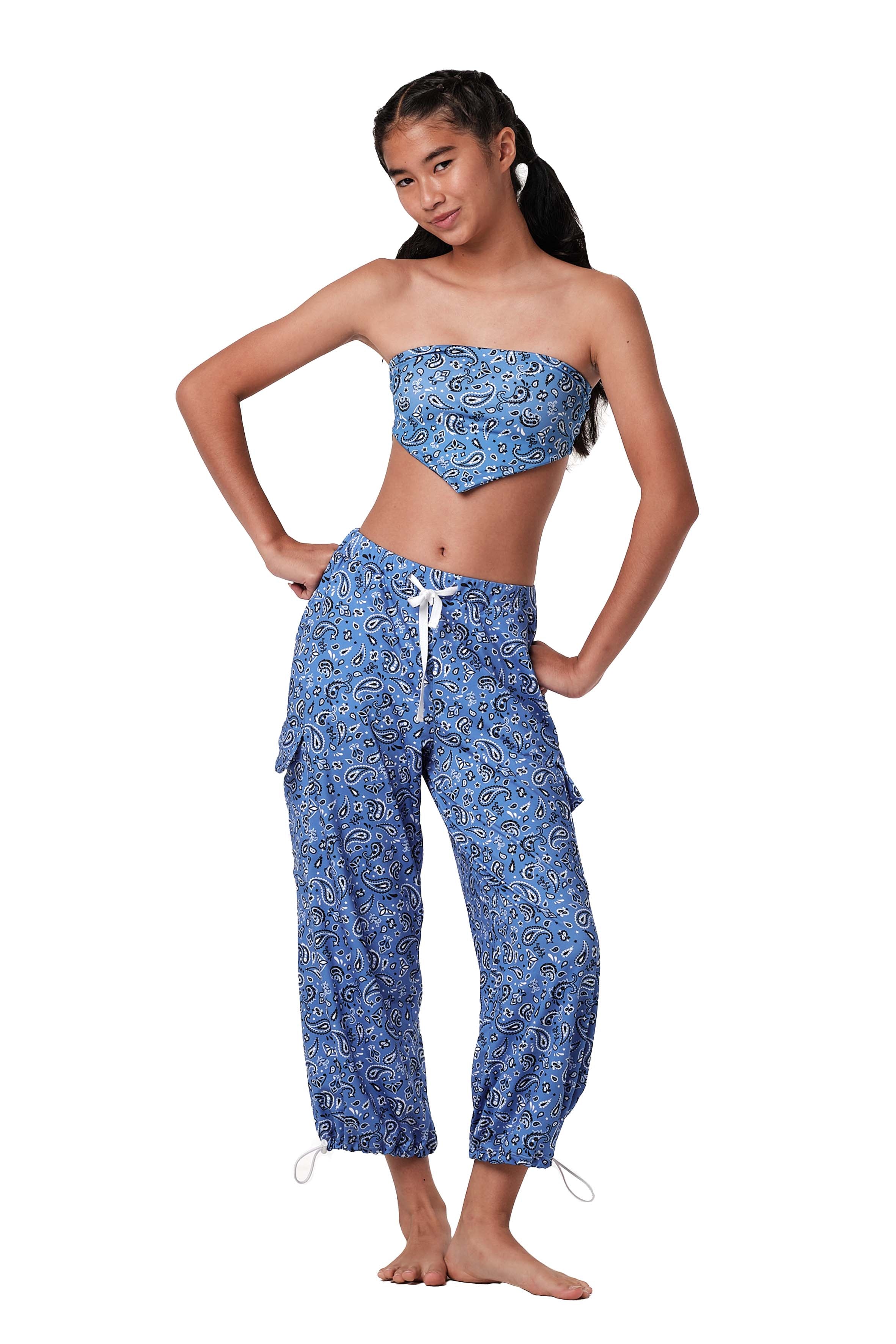 On Point - Bandana Blue Top